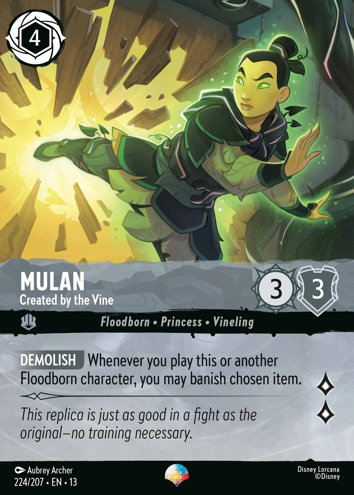 Mulan - Created by the Vine — Attack of the Vine! — Lorcana
