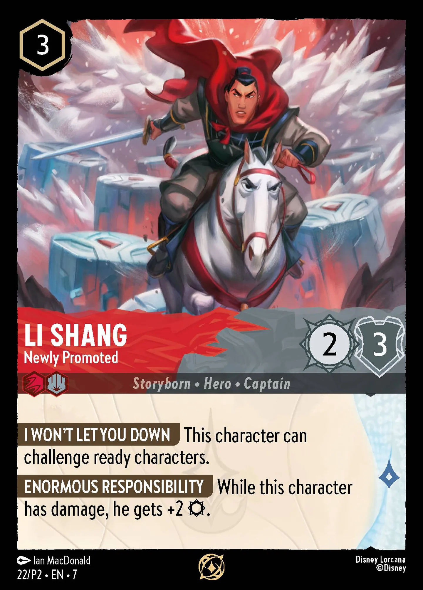 Li Shang - Newly Promoted — Promos - Year 2 — Lorcana