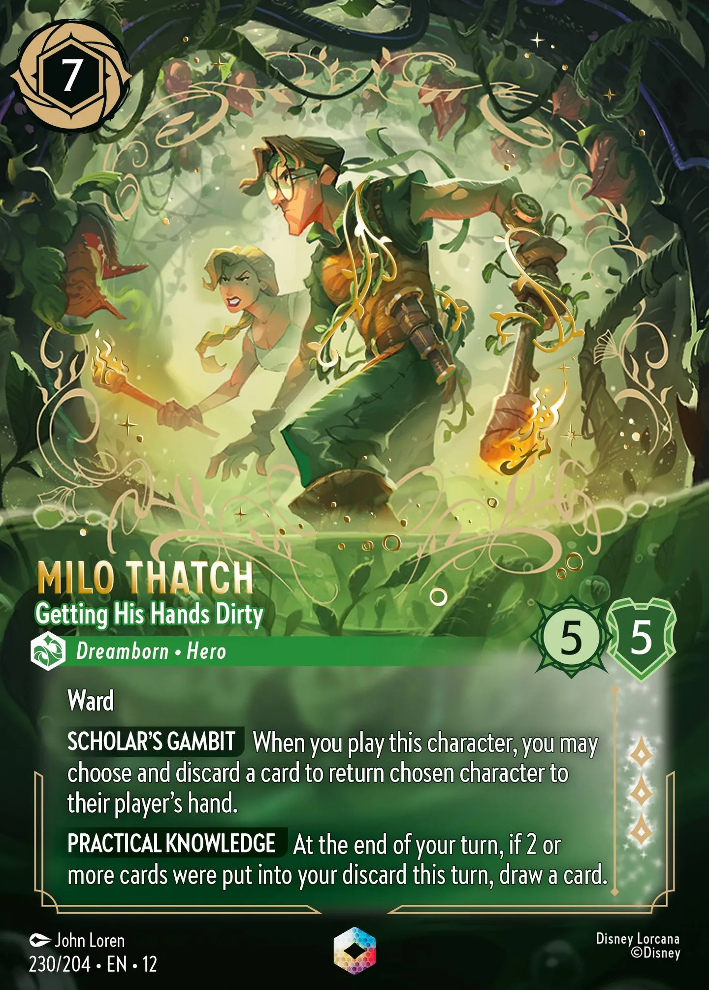 Milo Thatch - Se salit les mains — Wilds Unknown — Lorcana