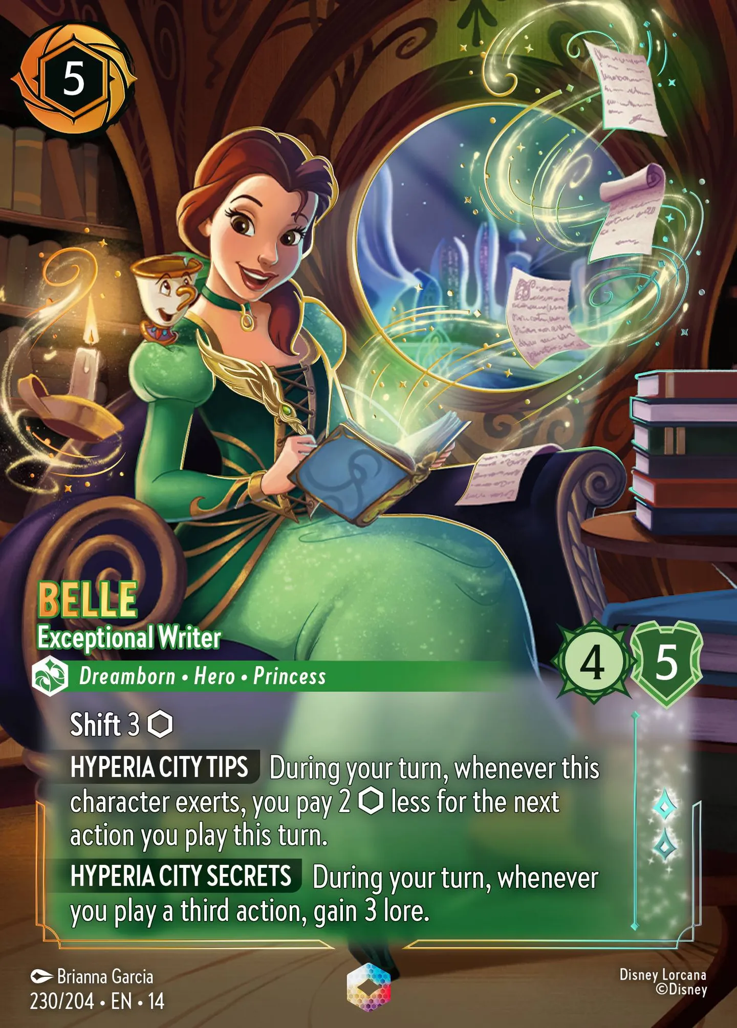 Belle - Exceptional Writer — Hyperia City — Lorcana