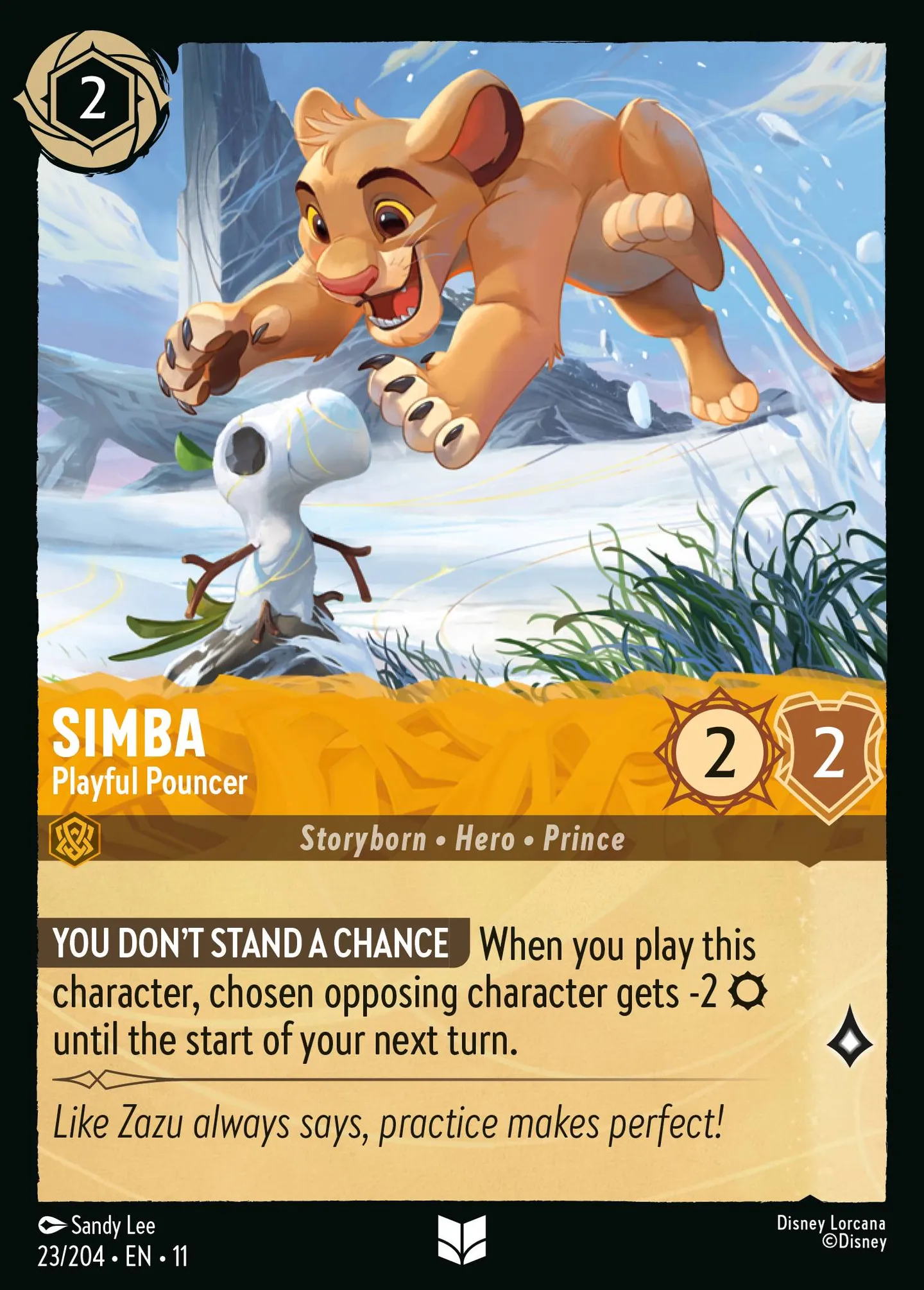 Simba - Bondisseur espiègle — Winterspell — Lorcana