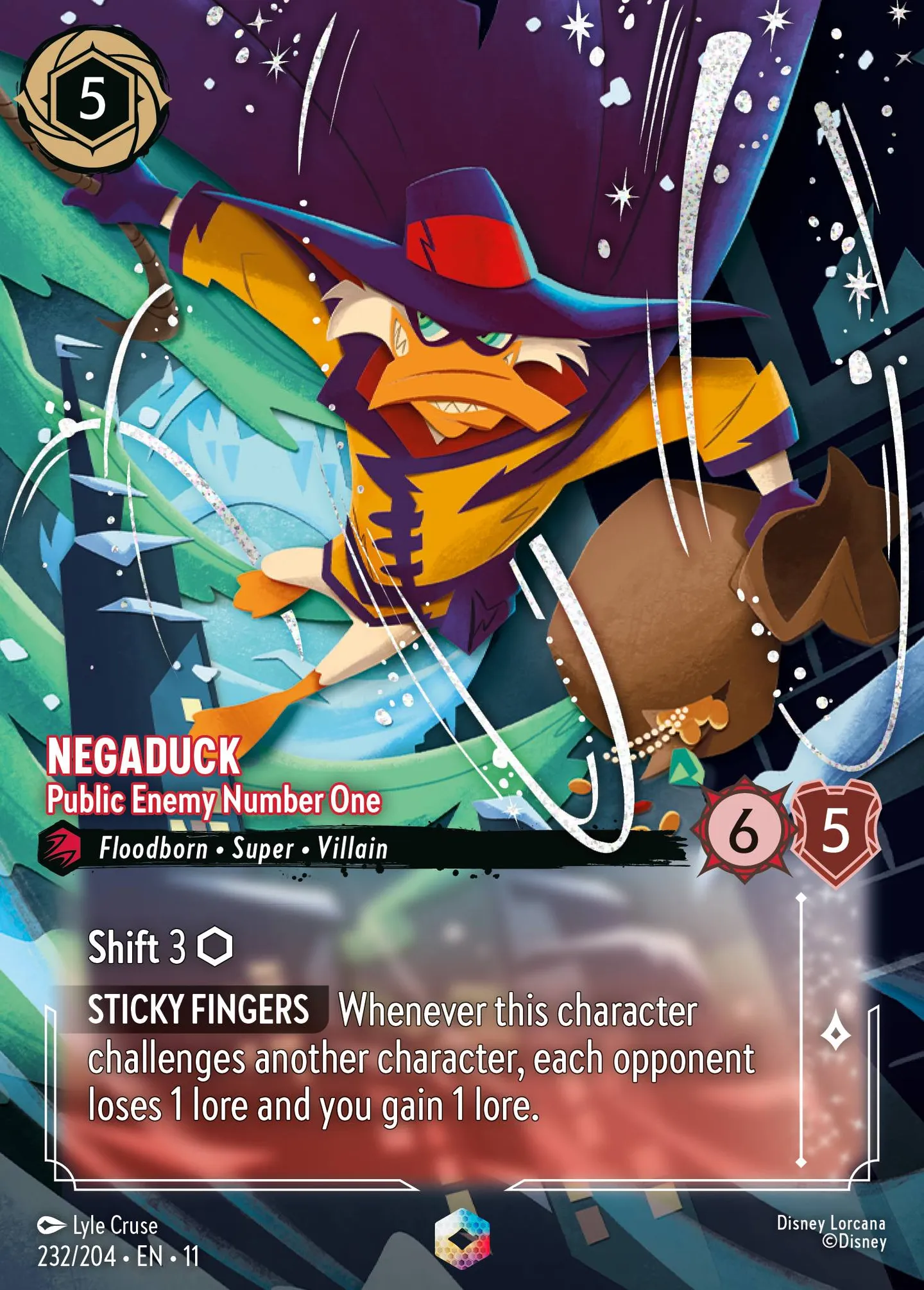 Negaduck - Public Enemy Number One — Winterspell — Lorcana