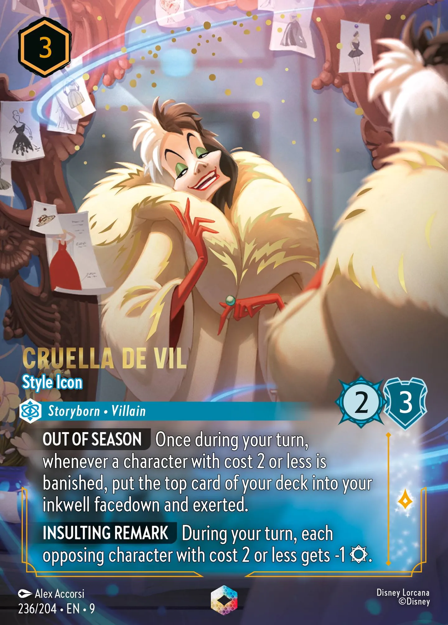 Cruella De Vil - Style Icon — Fabled — Lorcana