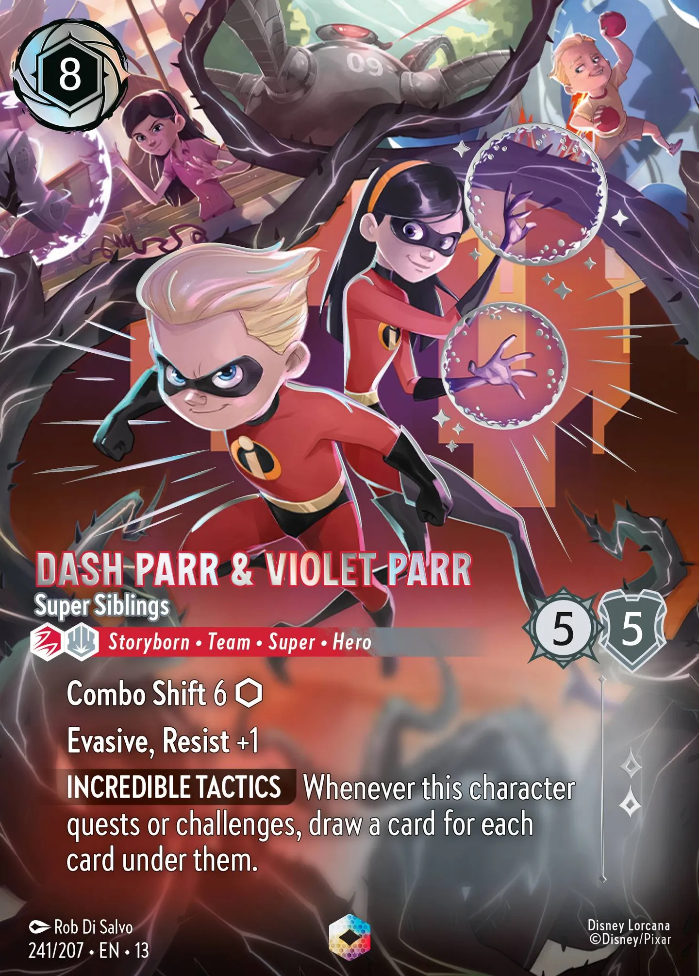 Dash Parr & Violet Parr - Super Siblings — Attack of the Vine! — Lorcana