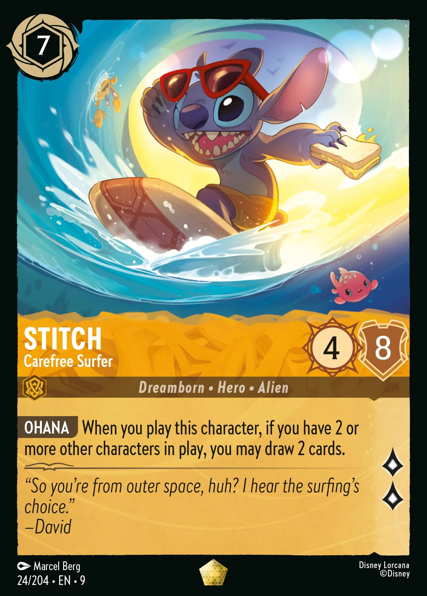Stitch - Carefree Surfer — Fabled — Lorcana