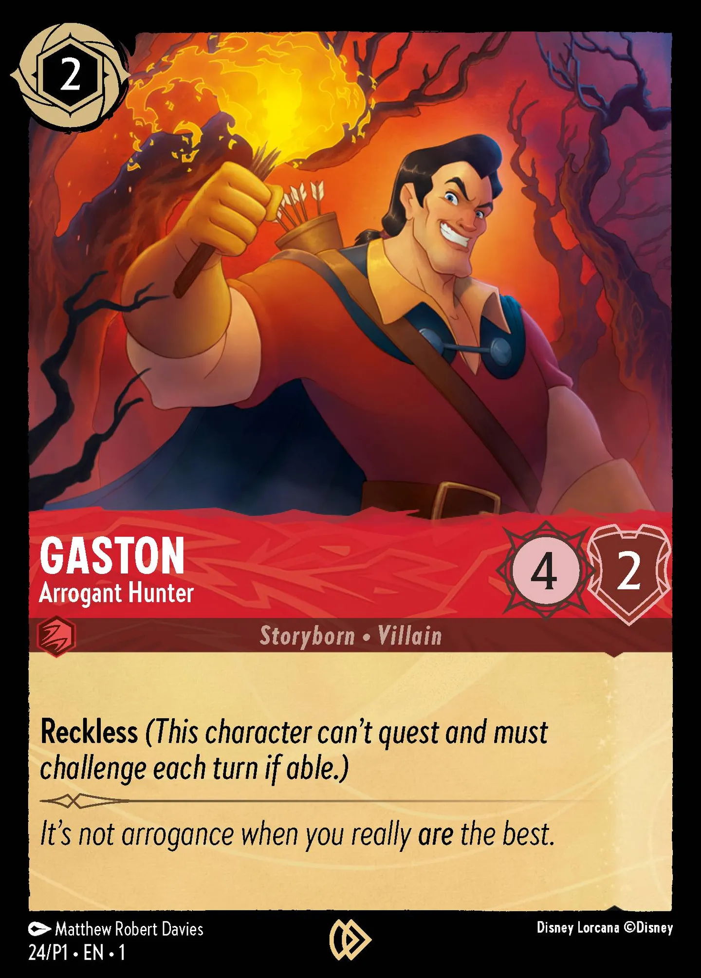 Gaston - Arrogant Hunter — Promos - Year 1 — Lorcana