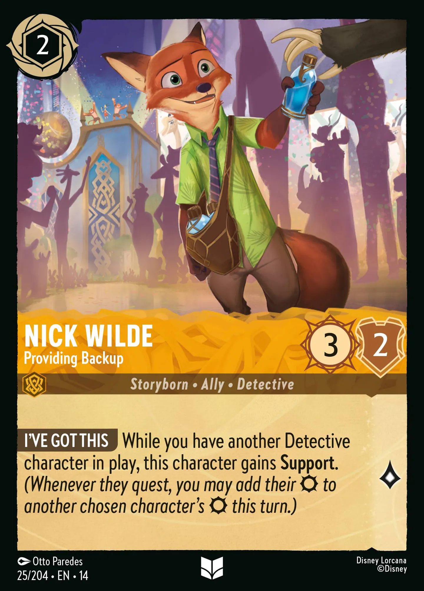 Nick Wilde - Providing Backup — Hyperia City — Lorcana