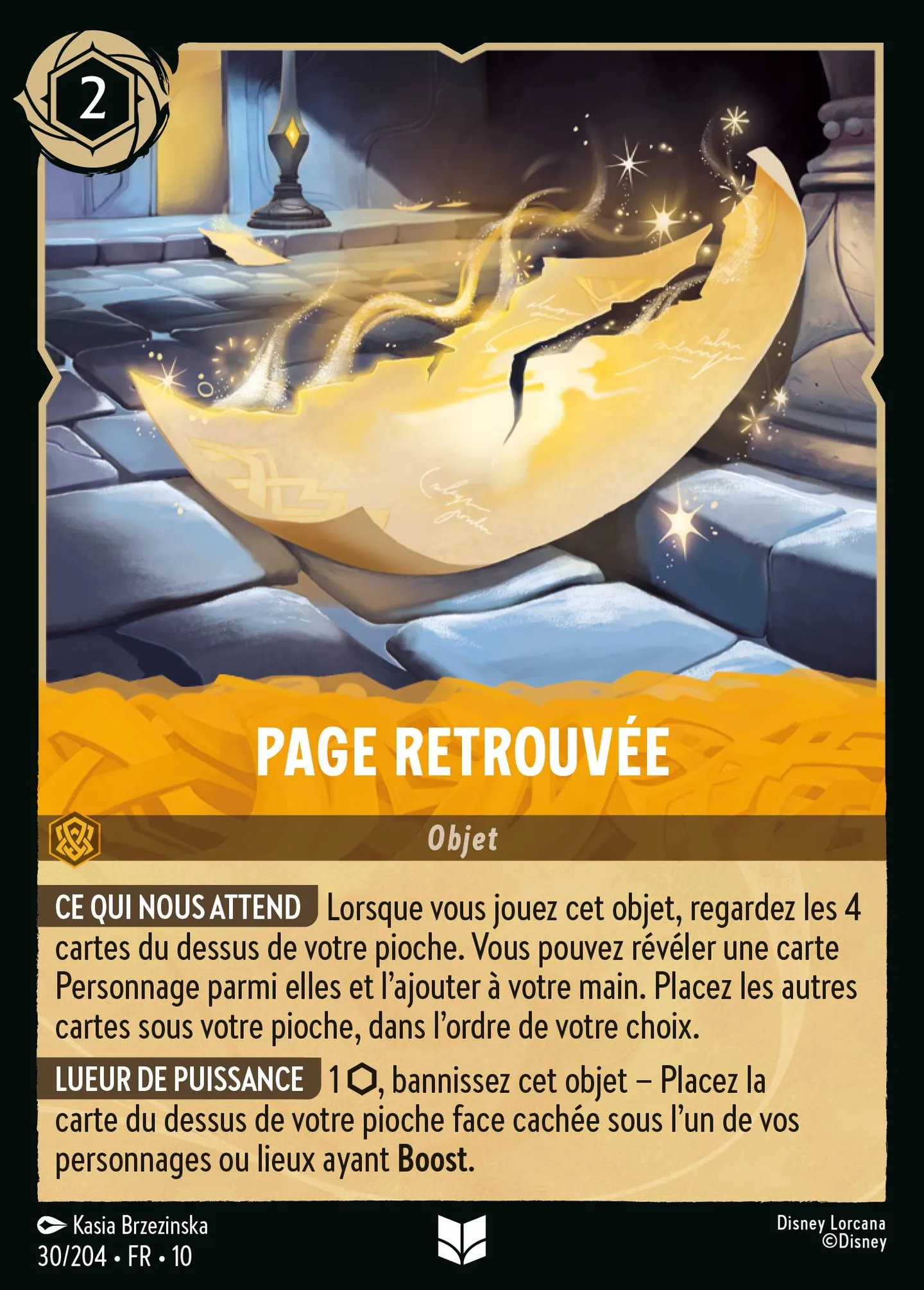 Page retrouvée — Whispers in the Well — Lorcana
