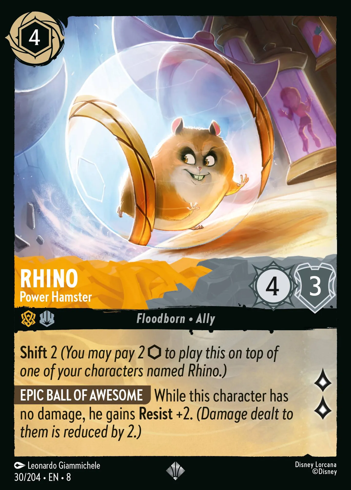 Rhino - Hamster survolté — The Reign of Jafar — Lorcana