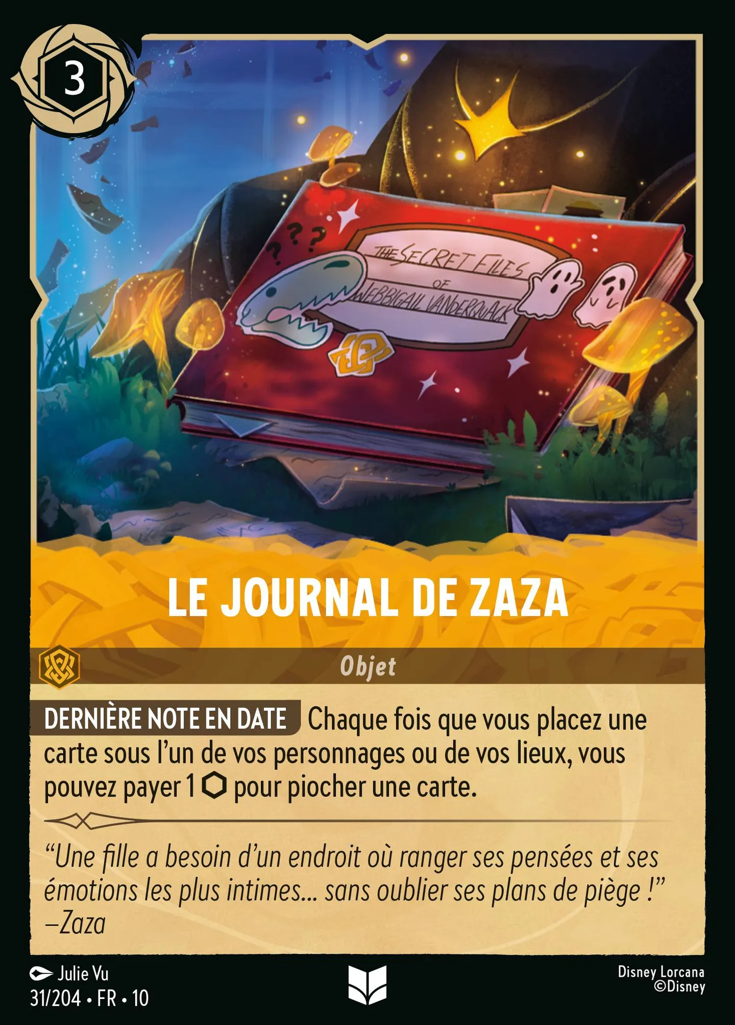Le journal de Zaza — Whispers in the Well — Lorcana