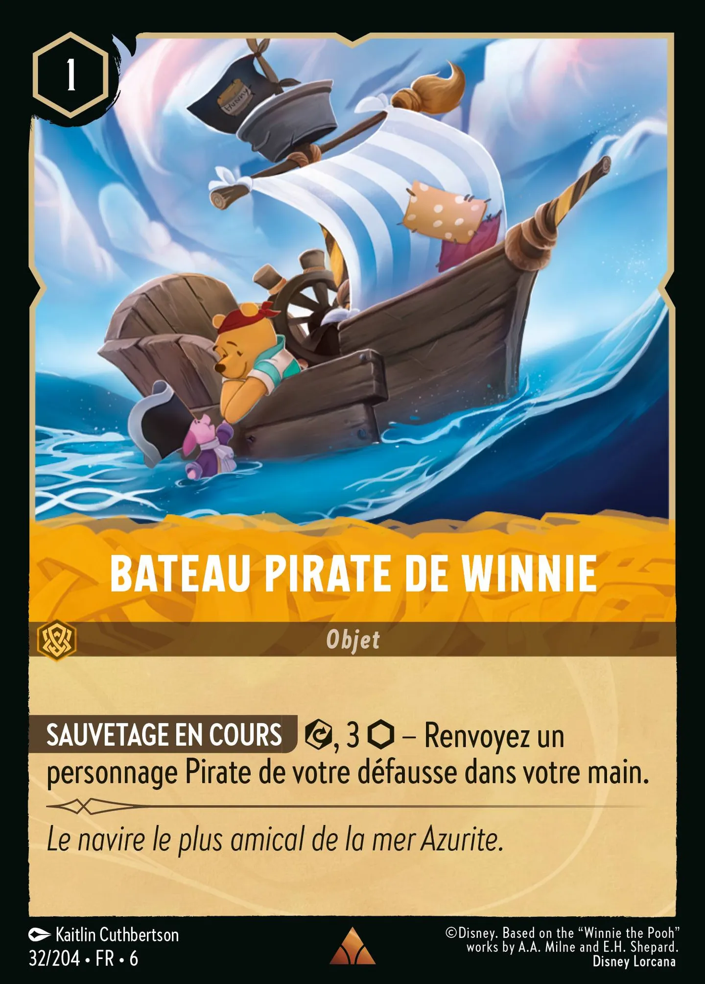 Bateau pirate de Winnie — Azurite Sea — Lorcana