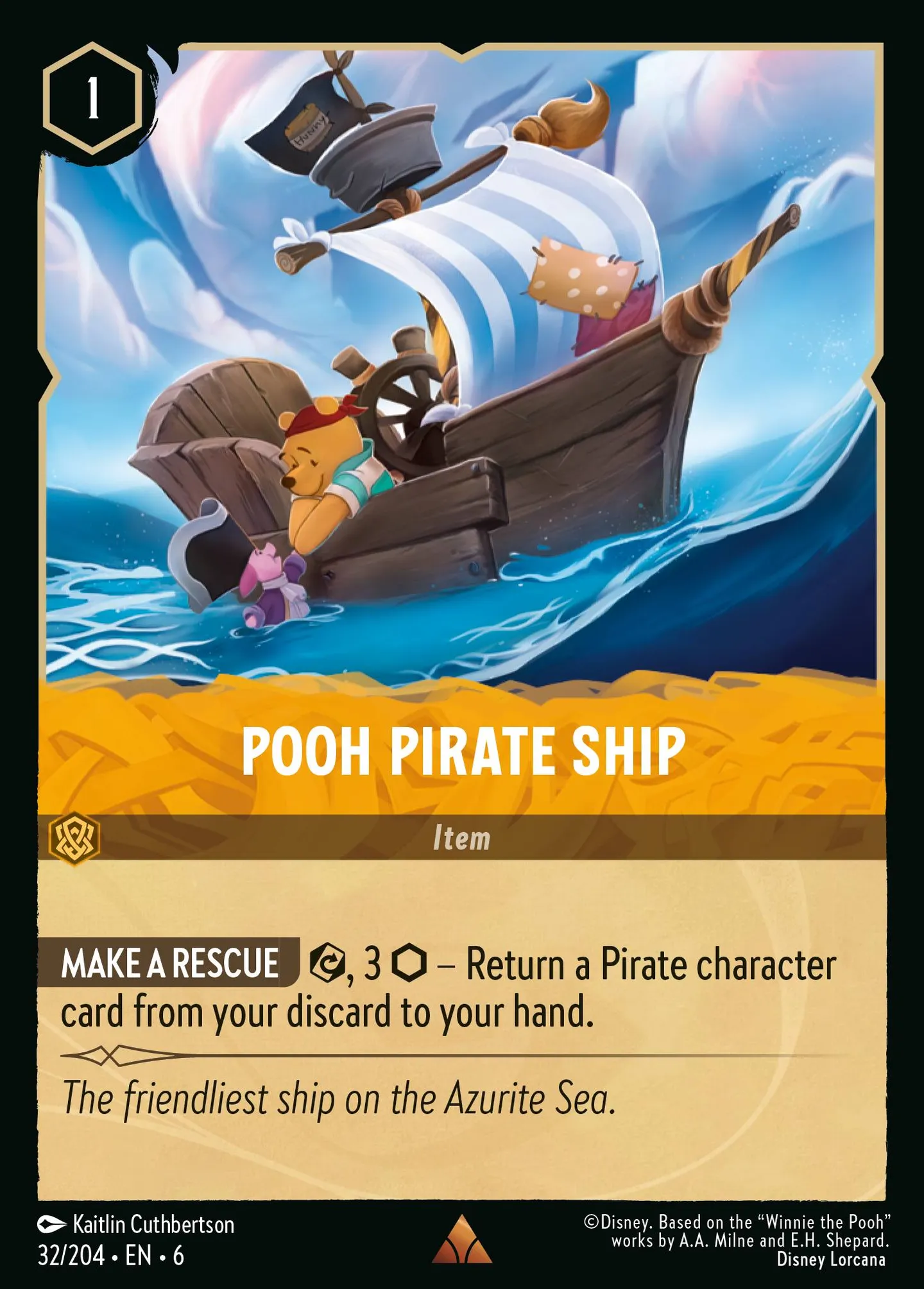 Bateau pirate de Winnie — Azurite Sea — Lorcana