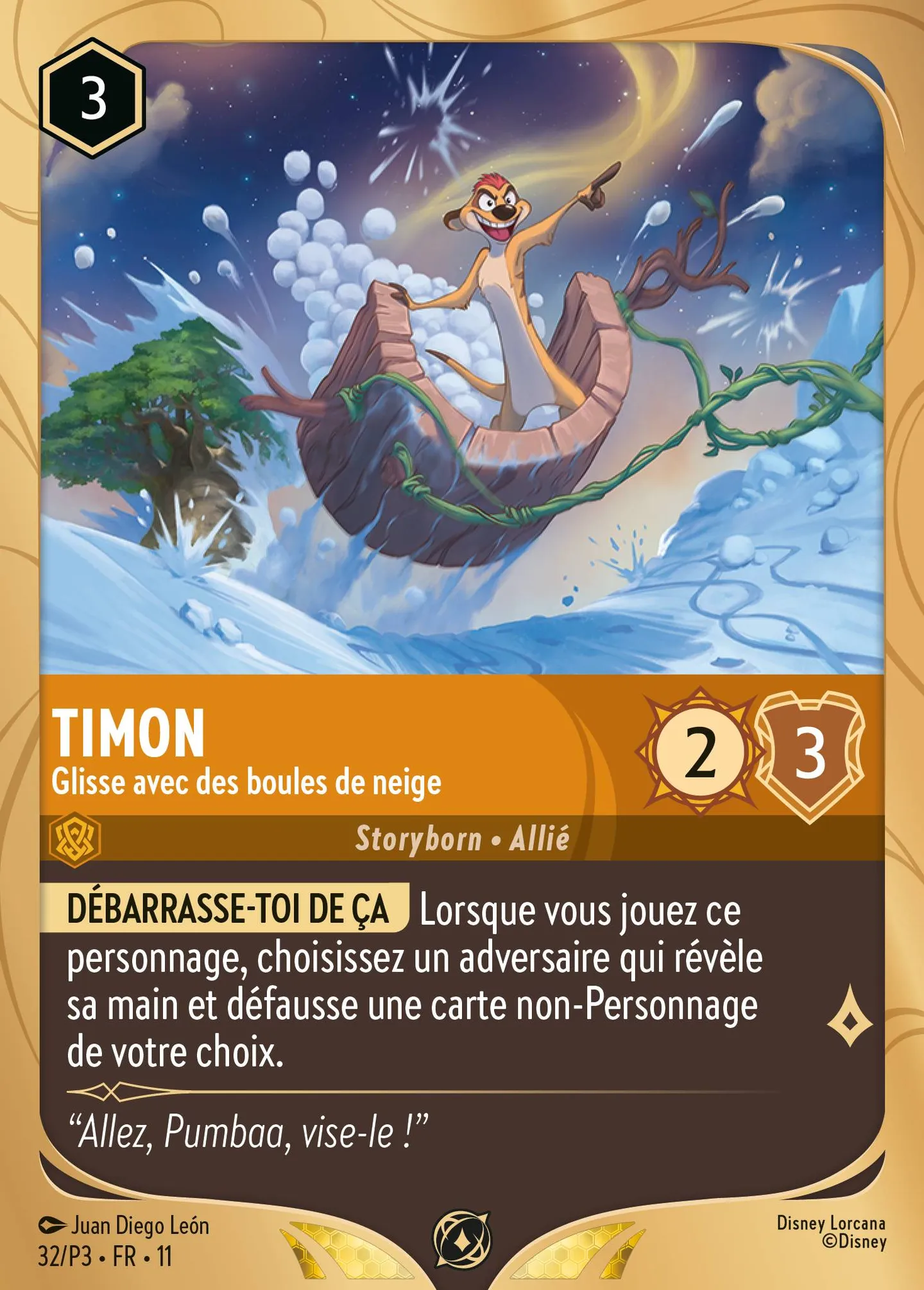 Timon - Glisse avec des boules de neige — Promos - Year 3 — Lorcana