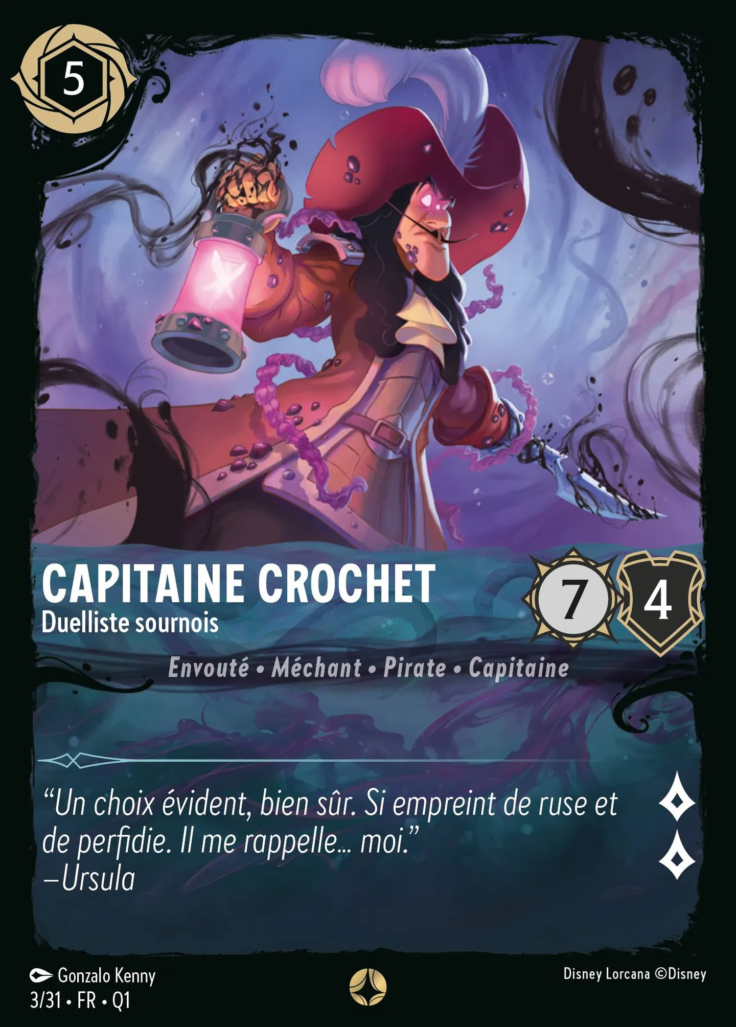 Capitaine Crochet - Duelliste sournois — Illumineer's Quest: Deep Trouble — Lorcana