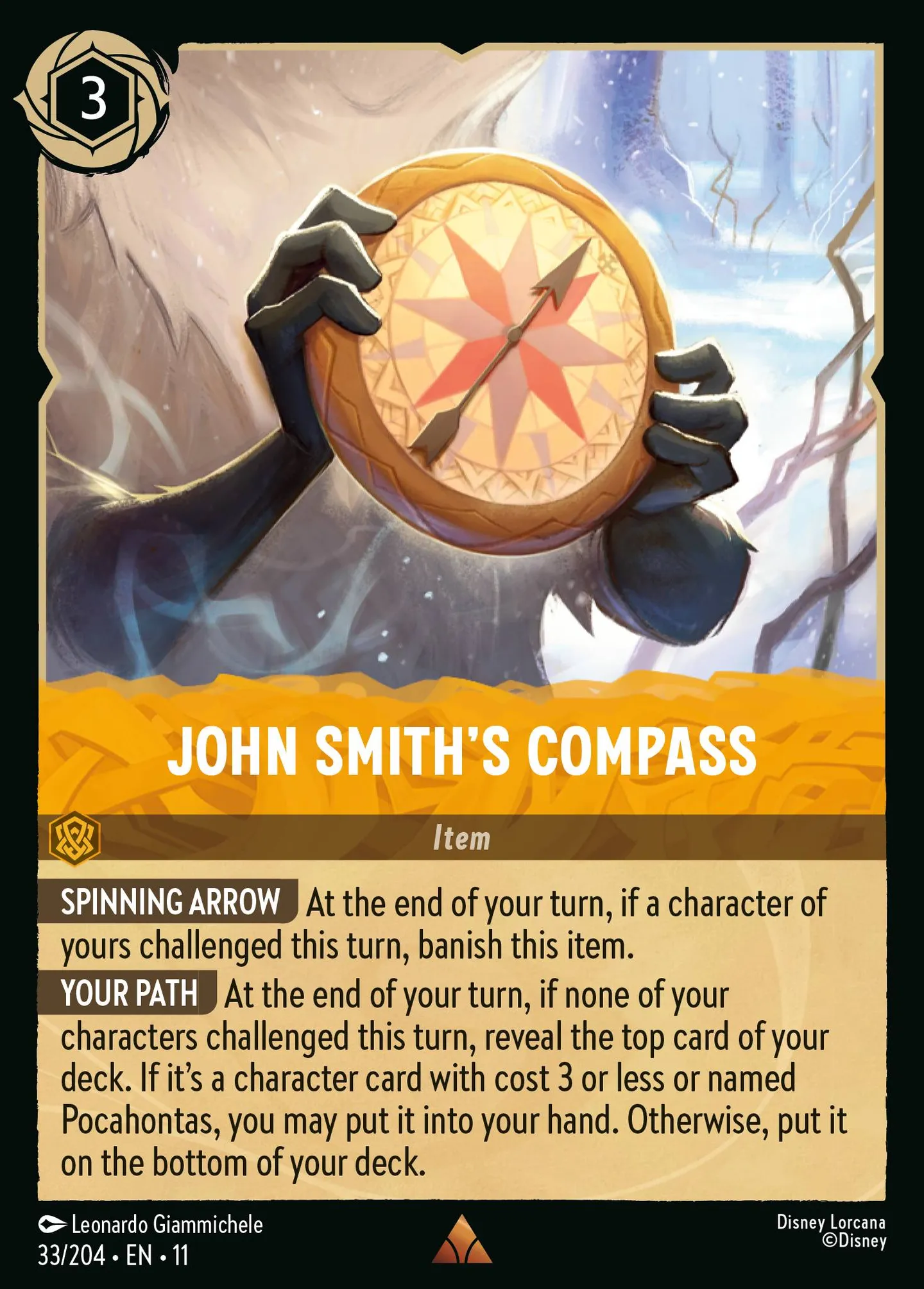 Boussole de John Smith — Winterspell — Lorcana