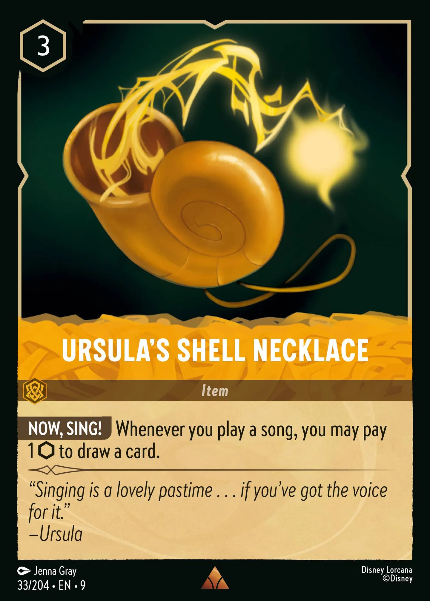 Pendentif en Coquillage d'Ursula — Fabled — Lorcana