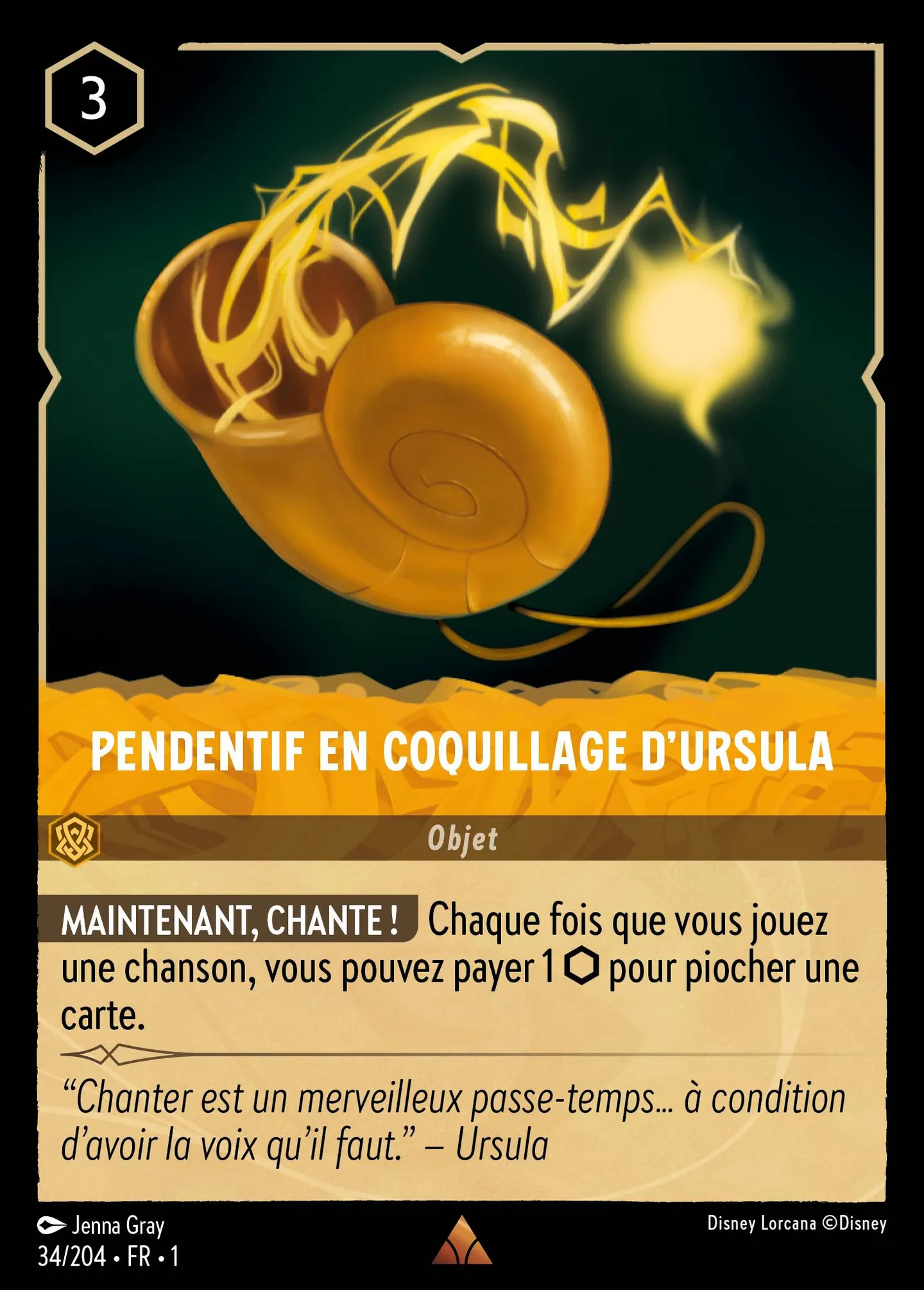 Pendentif en coquillage d'Ursula — The First Chapter — Lorcana