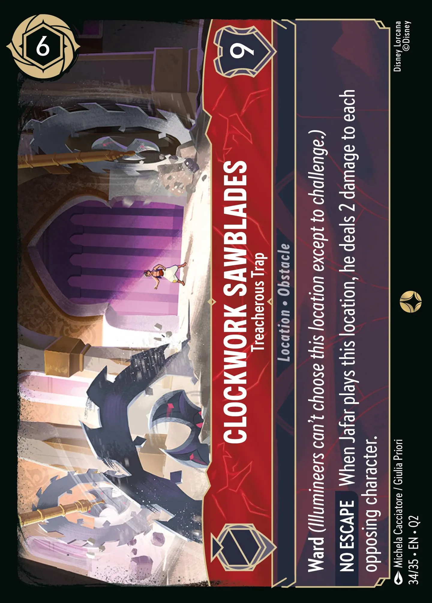 Clockwork Sawblades - Treacherous Trap — Illumineer's Quest: Palace Heist — Lorcana