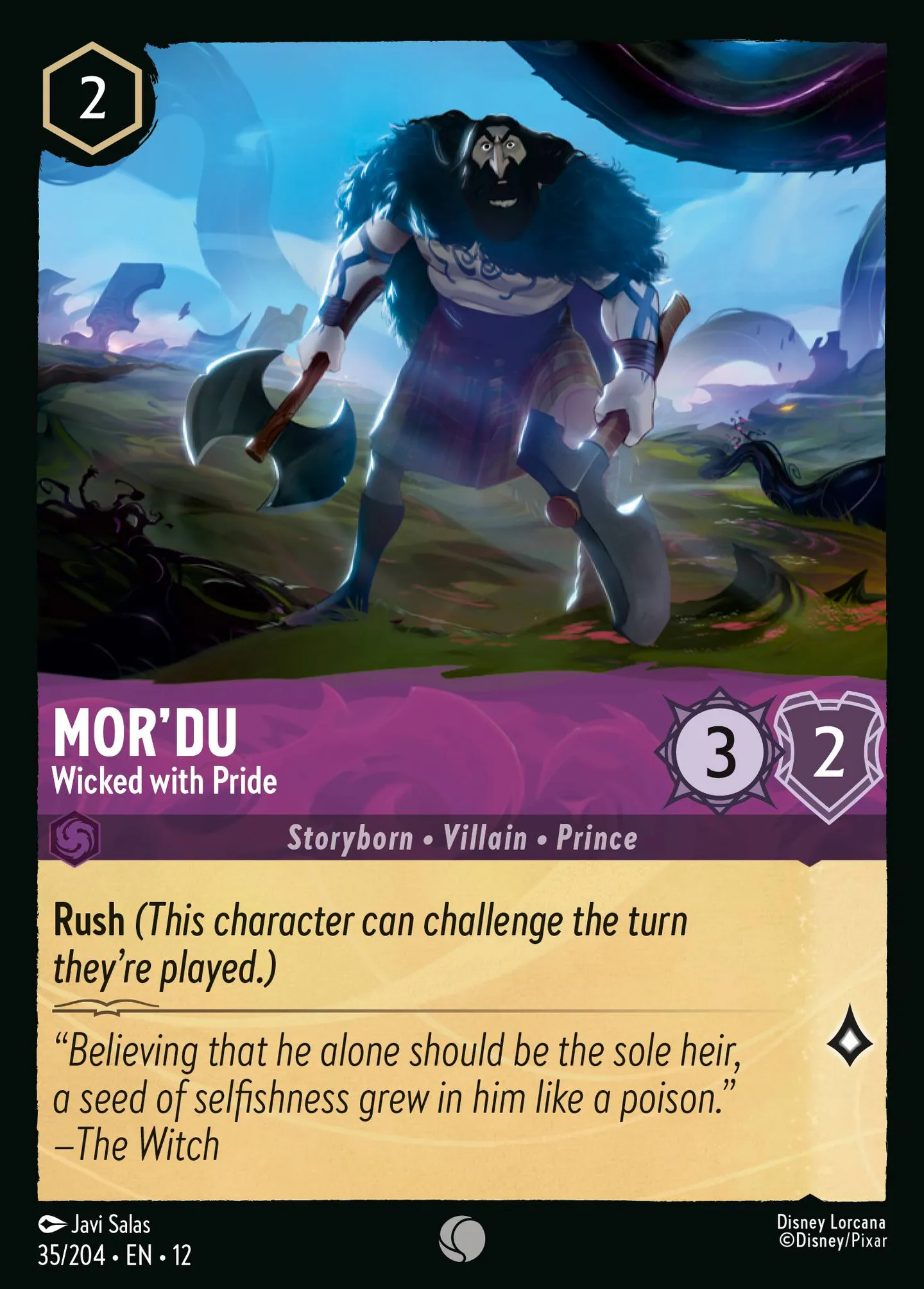 Mor'du - Wicked with Pride — Wilds Unknown — Lorcana