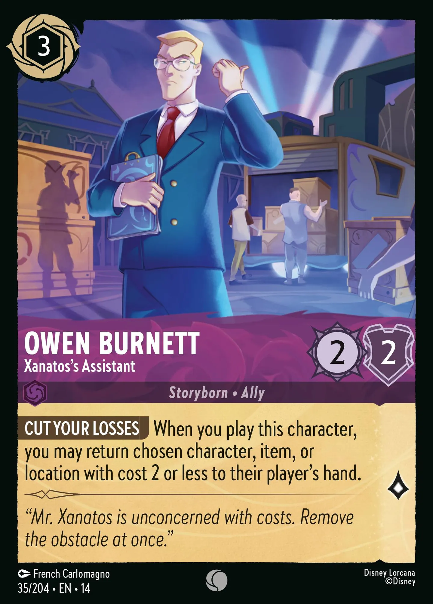 Owen Burnett - Xanatos's Assistant — Hyperia City — Lorcana