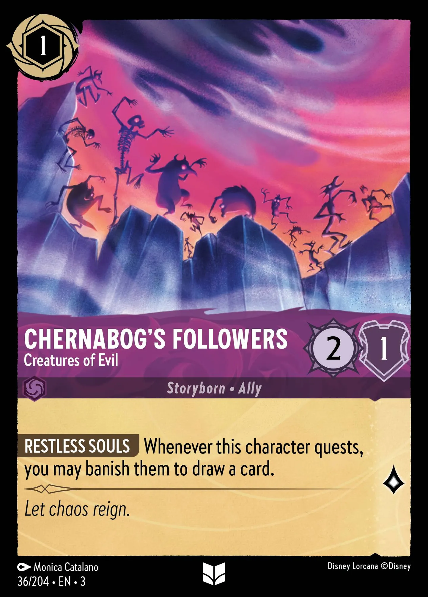Chernabog's Followers - Creatures of Evil — Into the Inklands — Lorcana