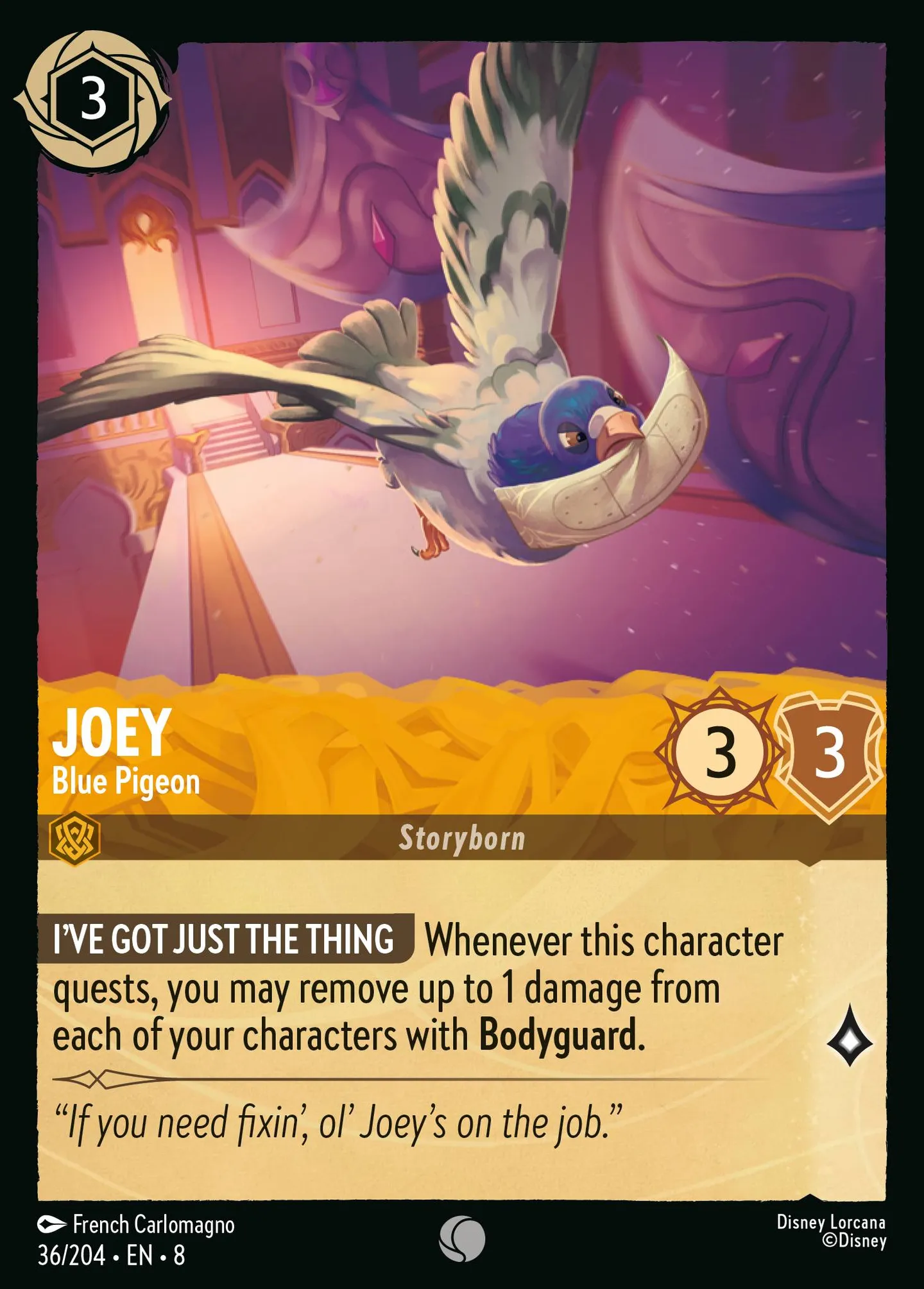 Joey - Blue Pigeon — The Reign of Jafar — Lorcana