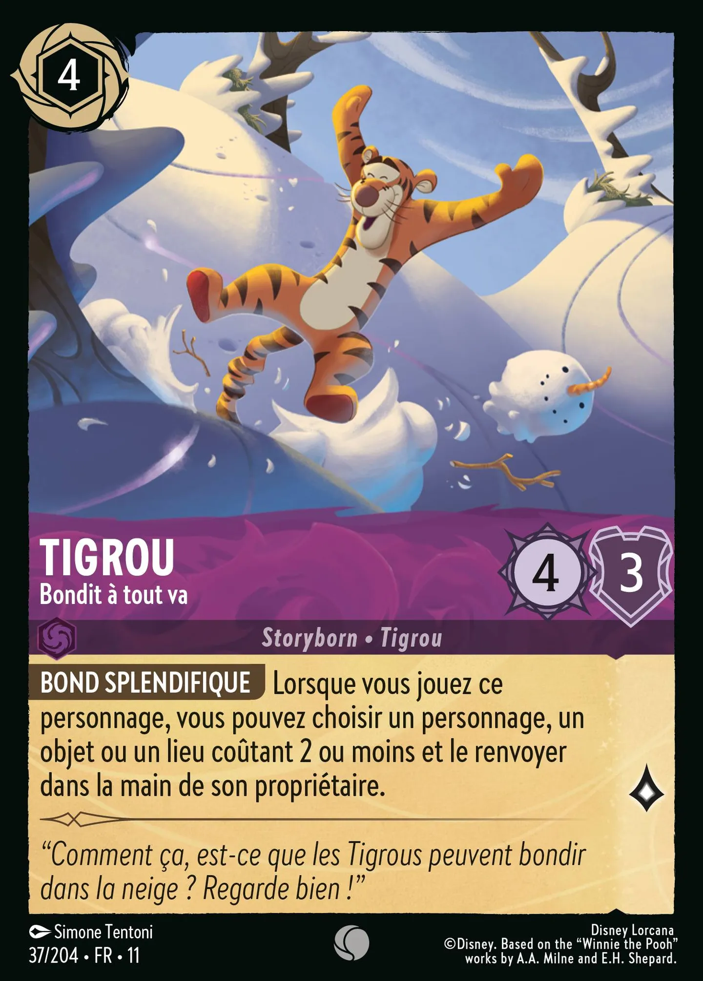 Tigrou - Bondit à tout va — Winterspell — Lorcana