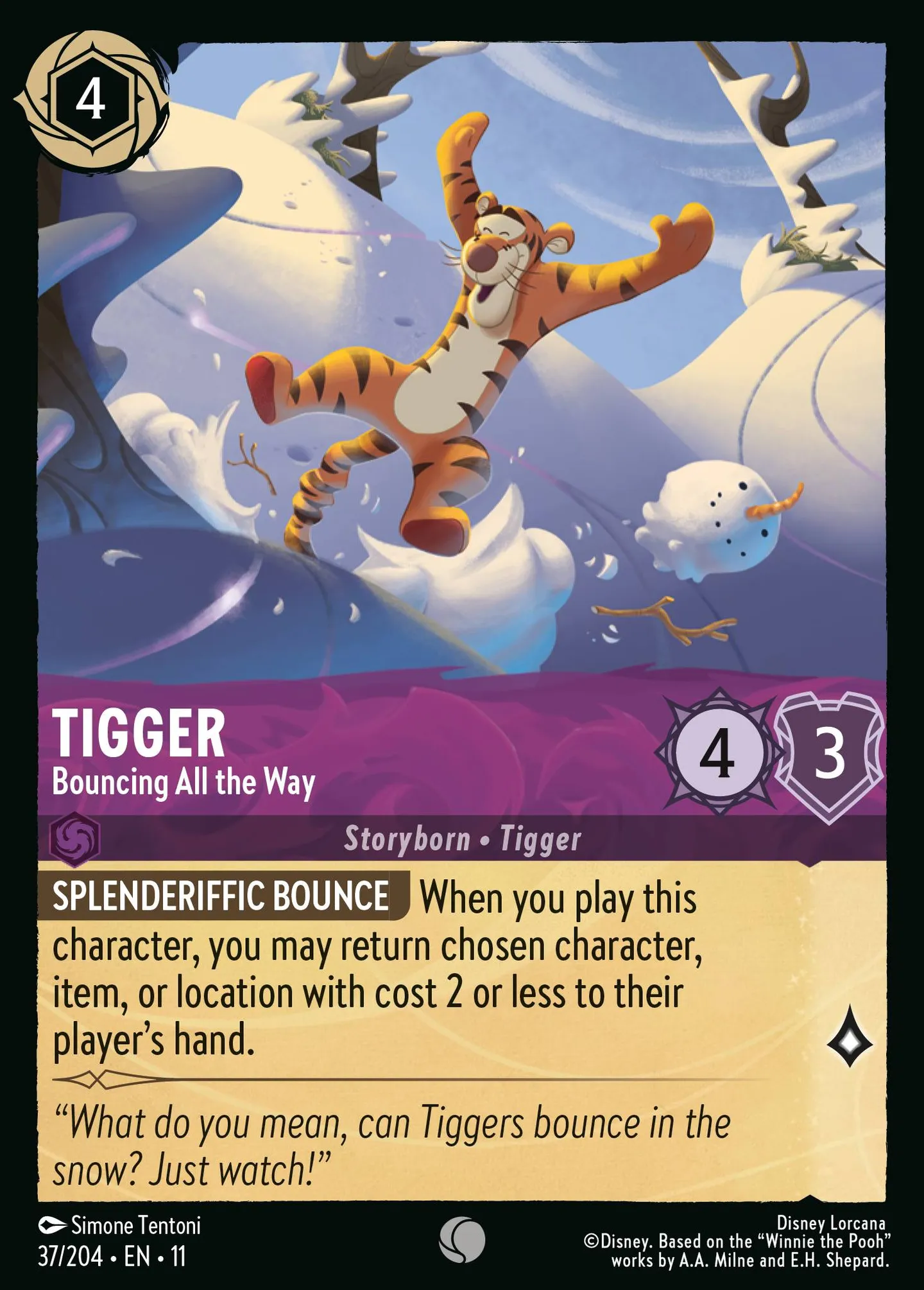 Tigger - Bouncing All the Way — Winterspell — Lorcana