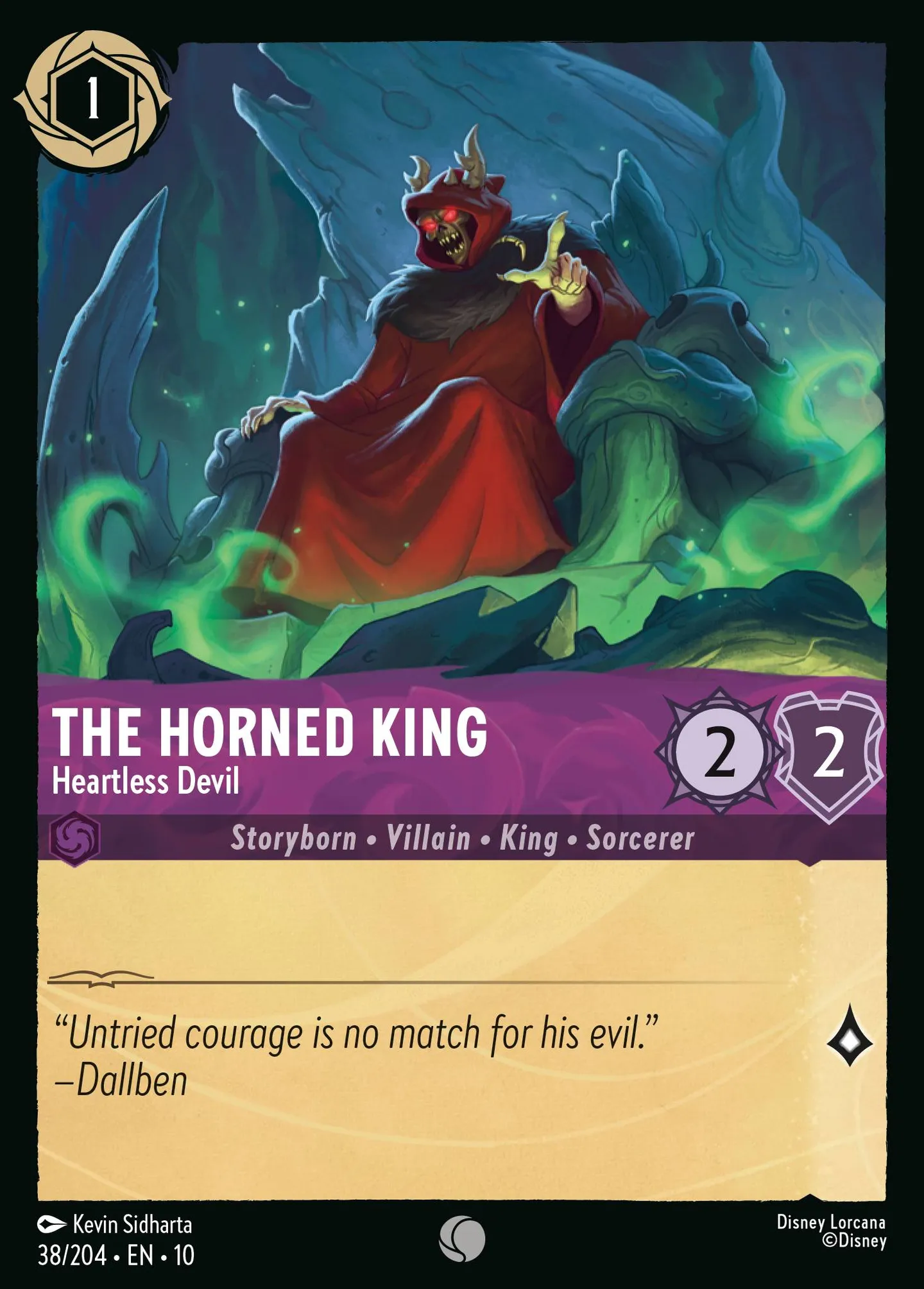 The Horned King - Heartless Devil — Whispers in the Well — Lorcana