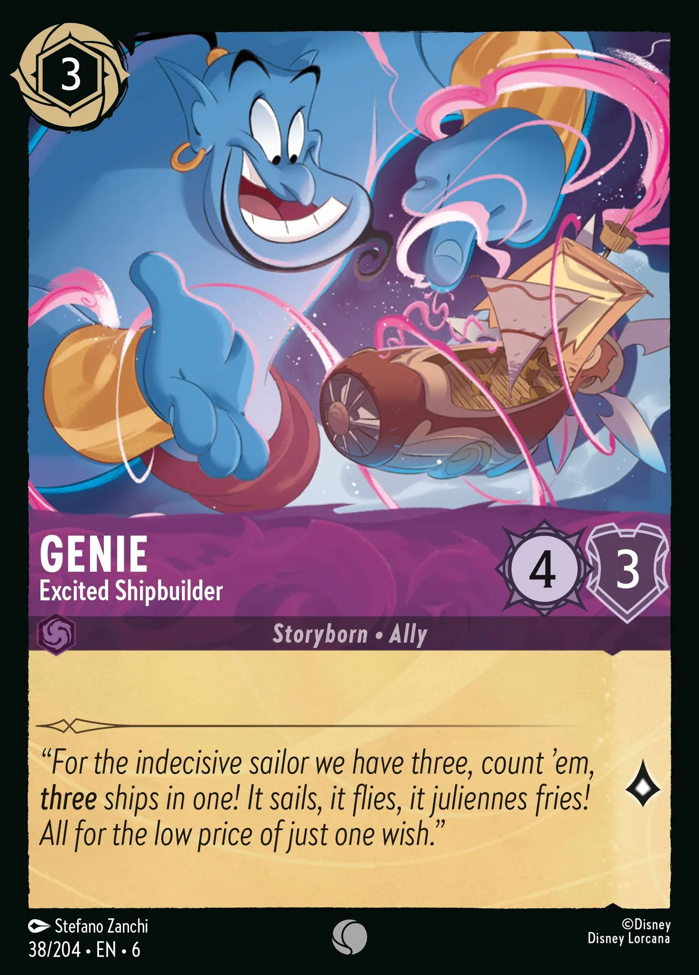 Genie - Excited Shipbuilder — Azurite Sea — Lorcana