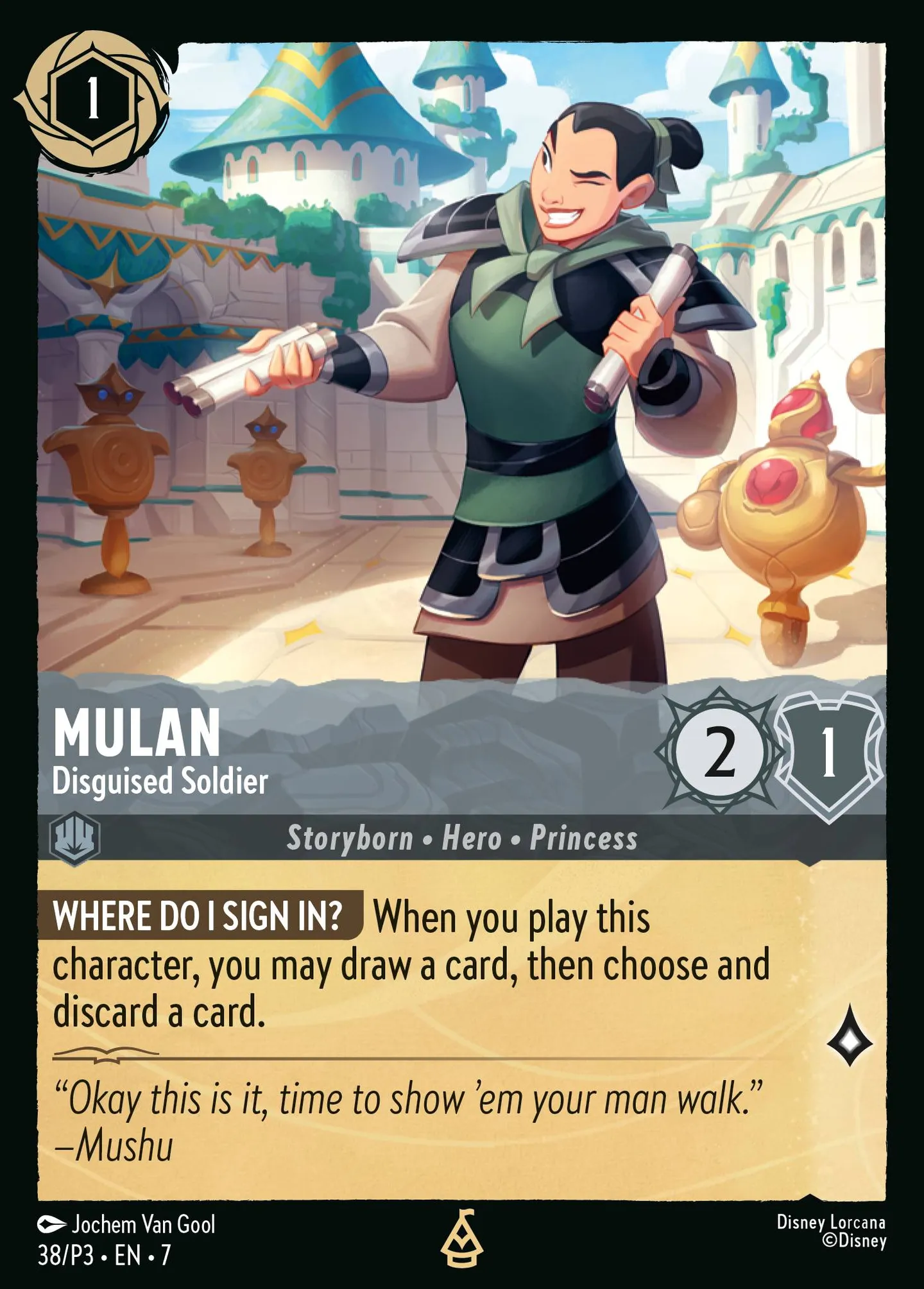 Mulan - Disguised Soldier — Promos - Year 3 — Lorcana