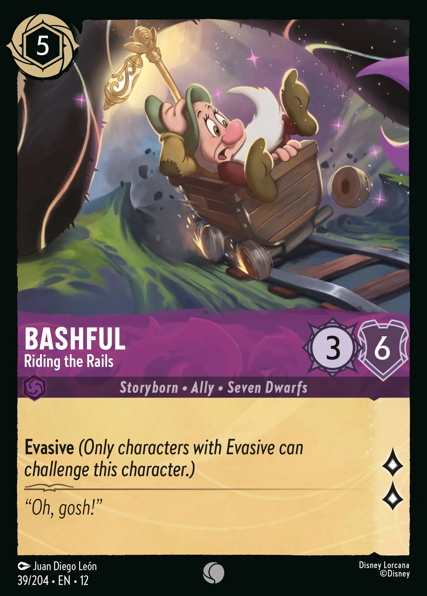 Bashful - Riding the Rails — Wilds Unknown — Lorcana