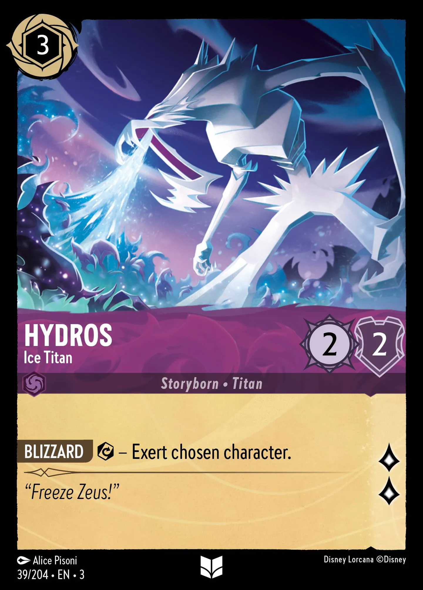 Hydros - Ice Titan — Into the Inklands — Lorcana