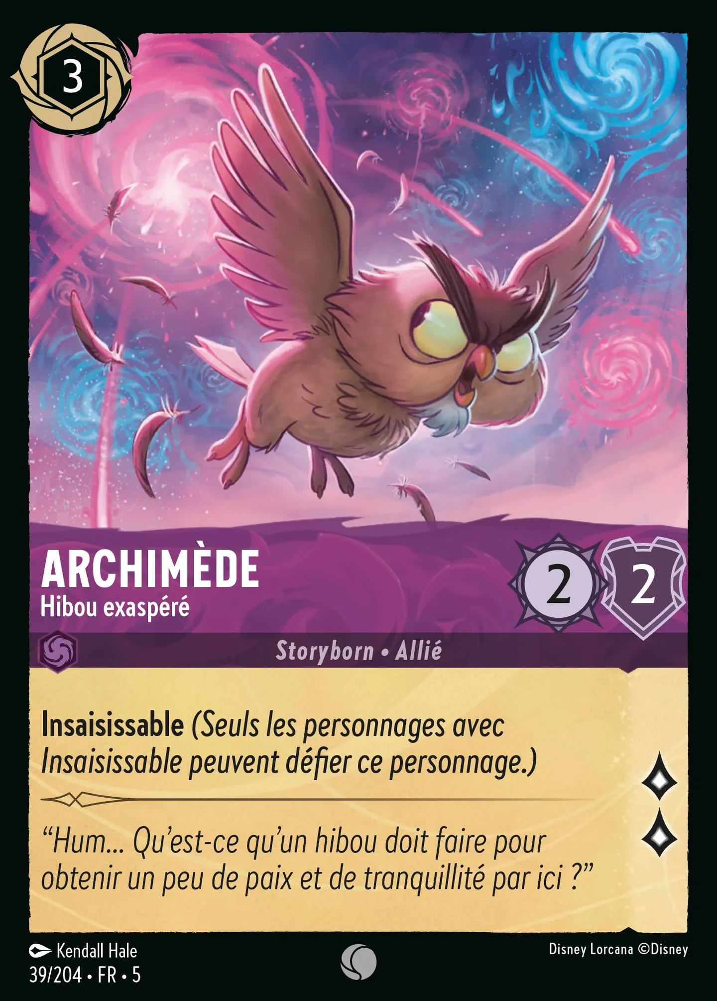 Archimède - Hibou exaspéré — Shimmering Skies — Lorcana