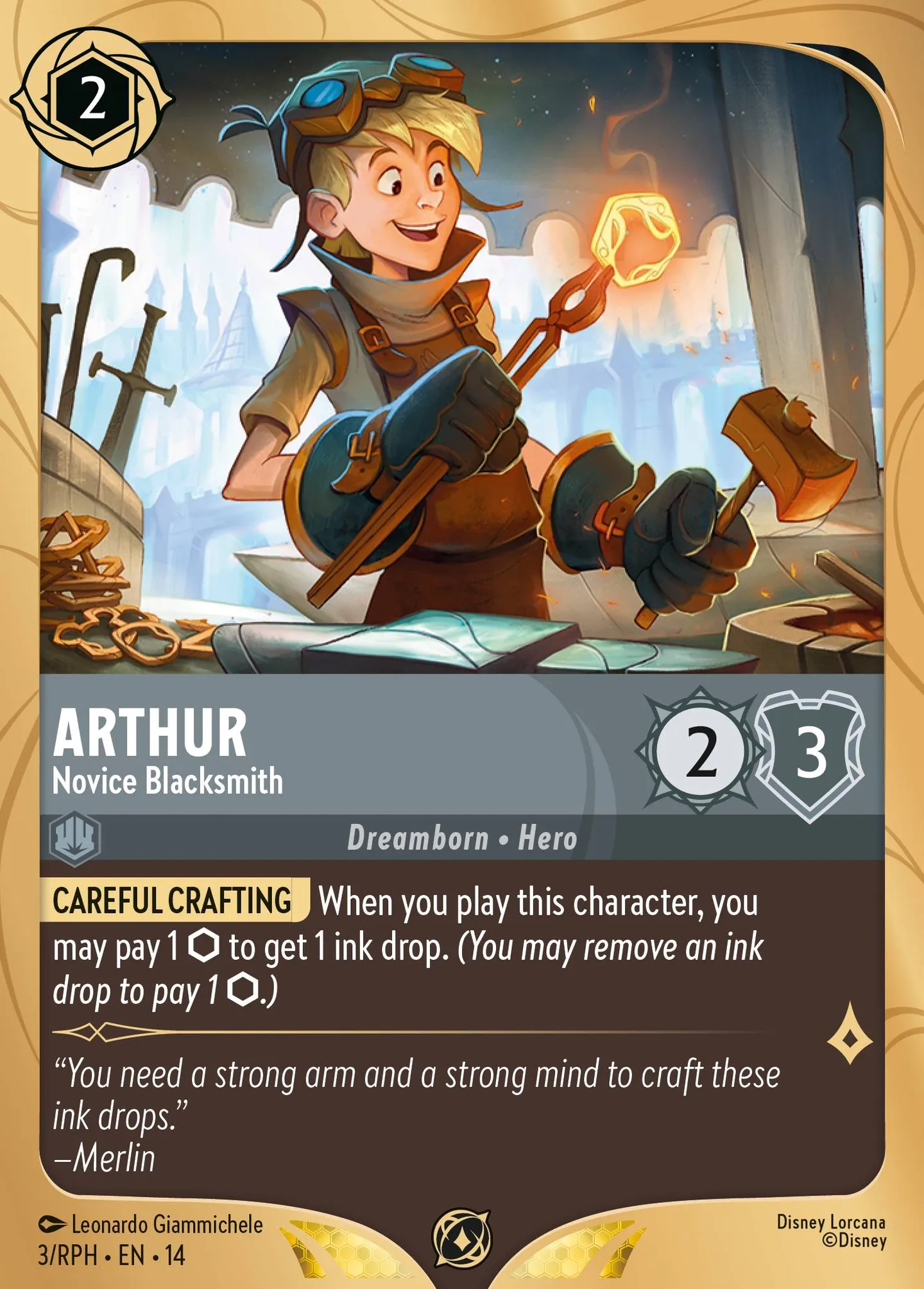Arthur - Novice Blacksmith — Play Hub Promos — Lorcana