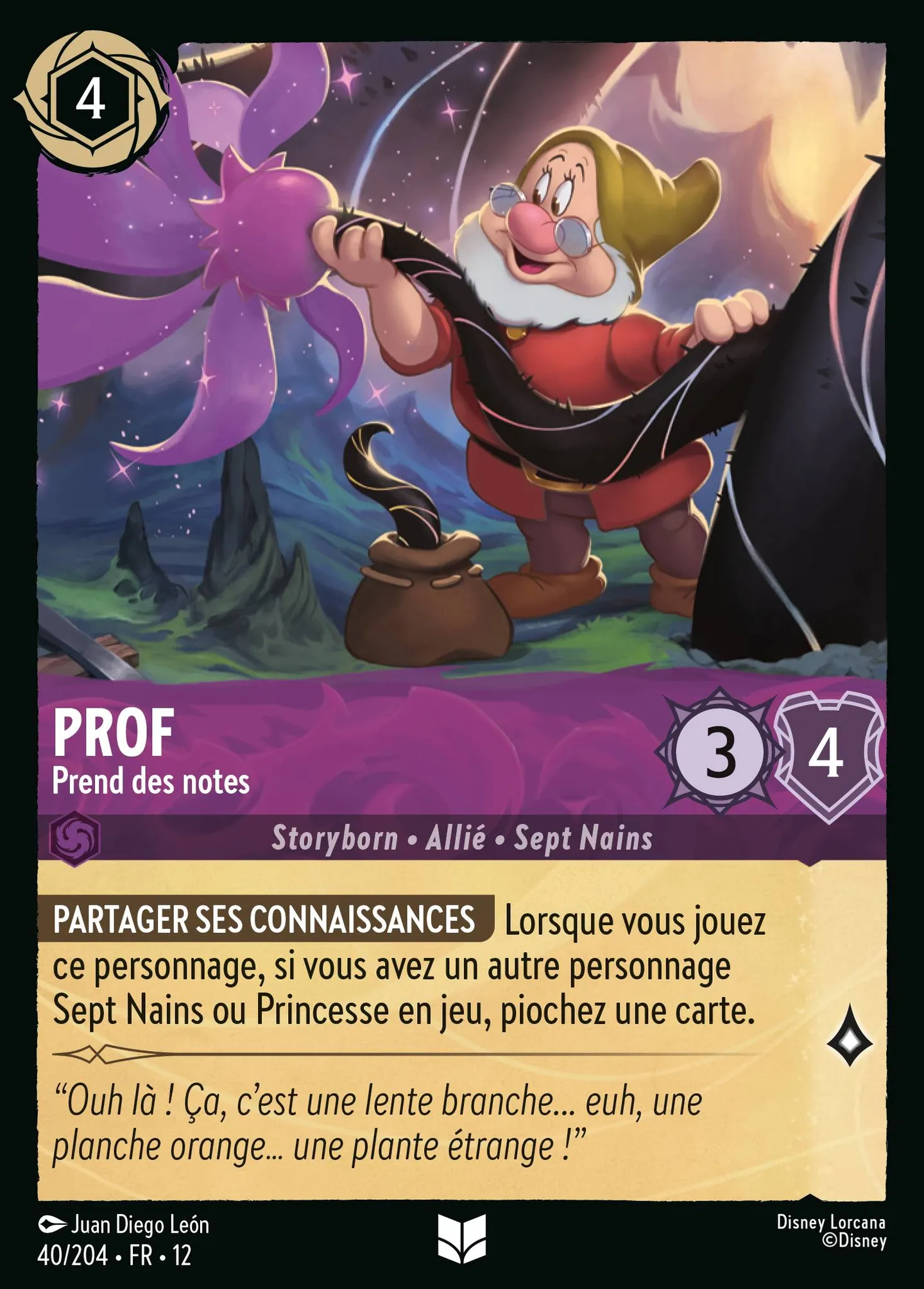 Prof - Prend des notes — Wilds Unknown — Lorcana