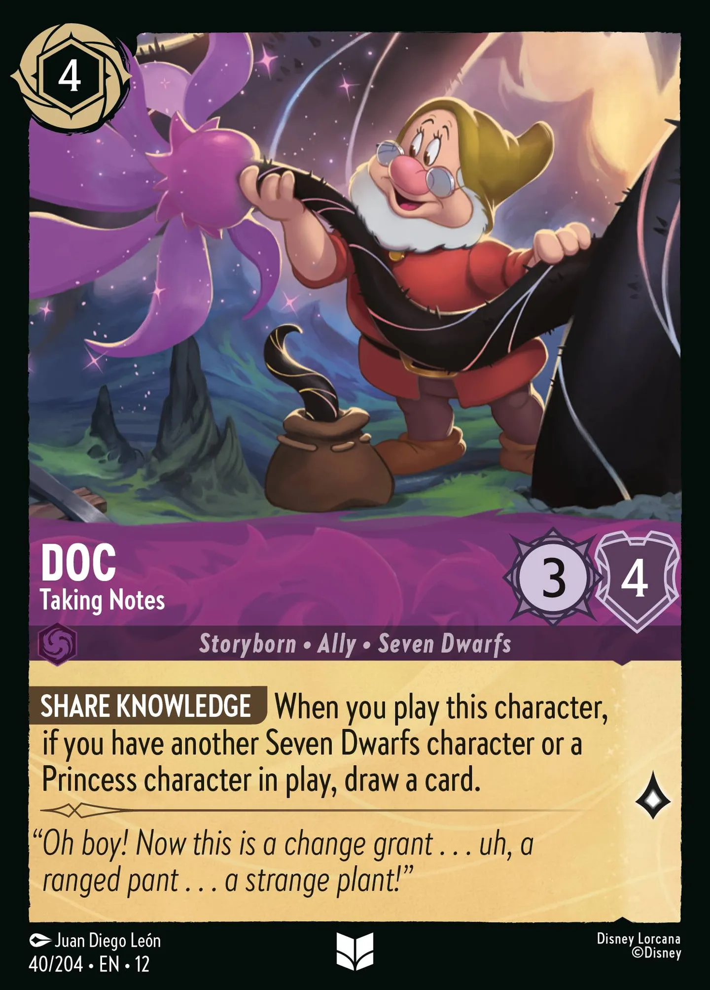 Doc - Taking Notes — Wilds Unknown — Lorcana