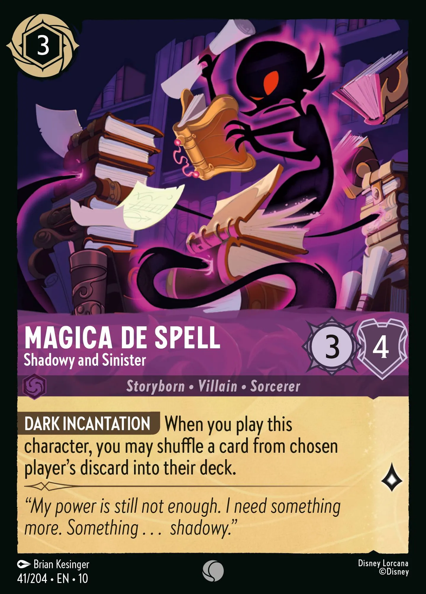 Magica De Spell - Shadowy and Sinister — Whispers in the Well — Lorcana