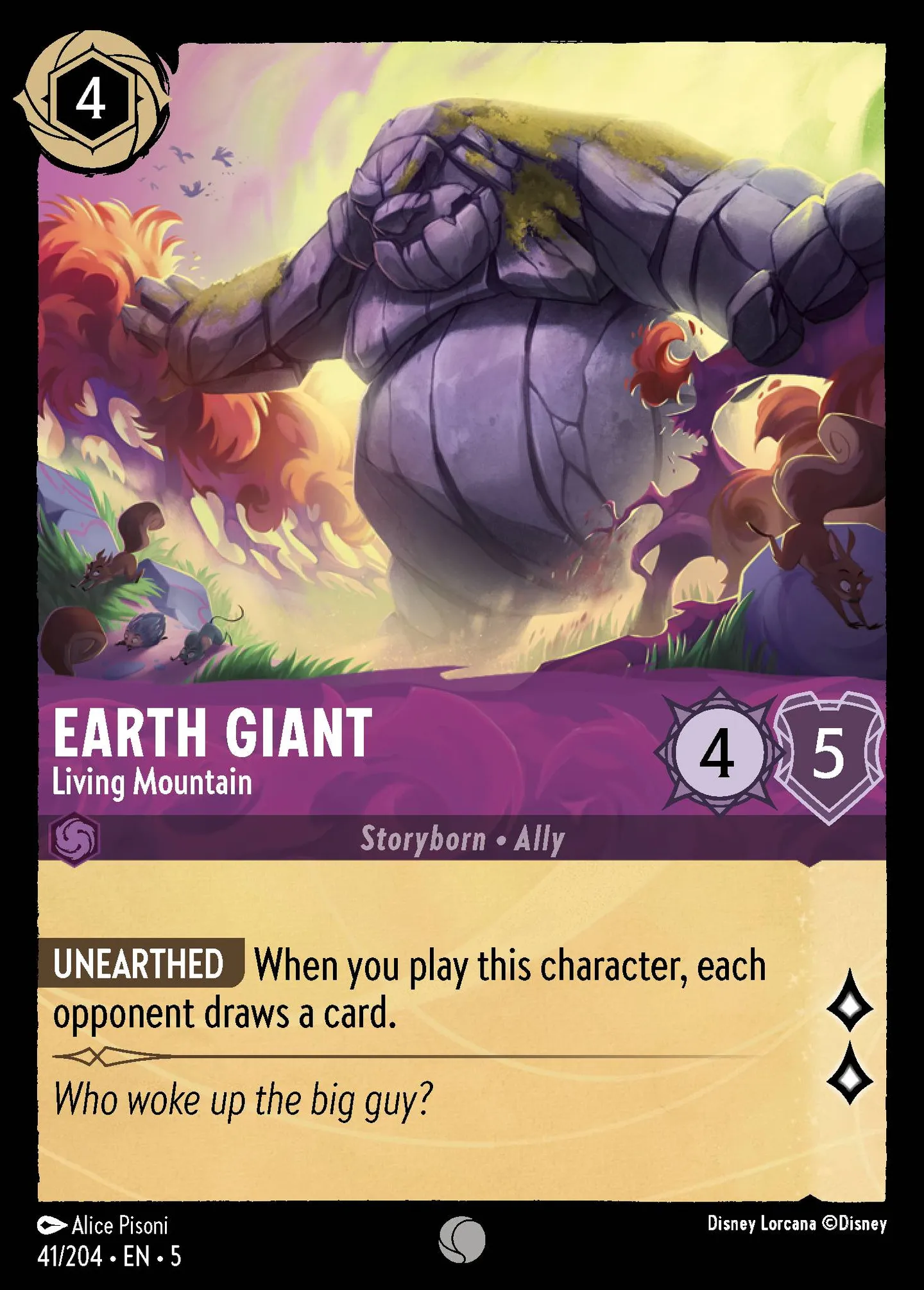 Earth Giant - Living Mountain — Shimmering Skies — Lorcana