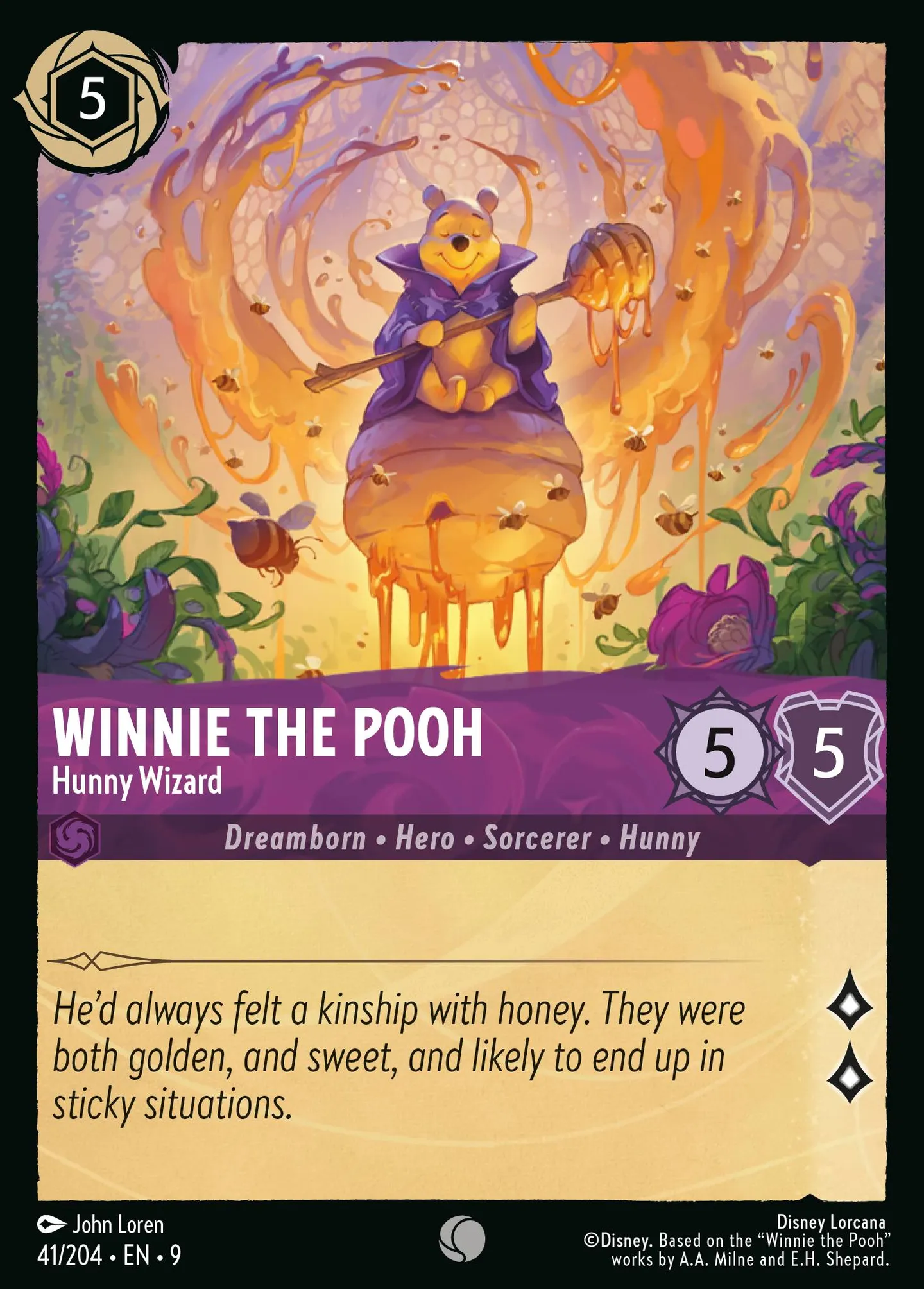 Winnie the Pooh - Hunny Wizard — Fabled — Lorcana