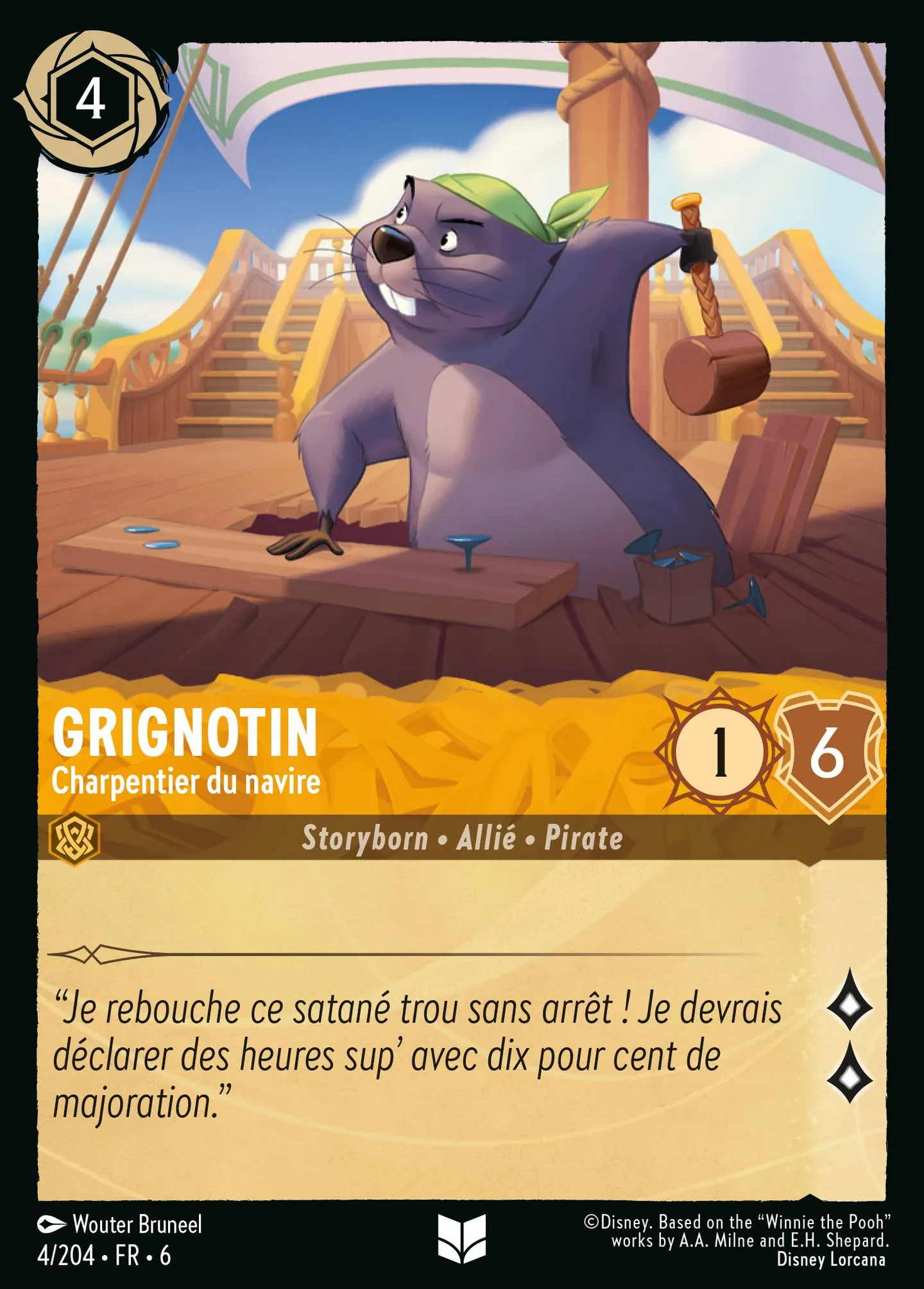 Grignotin - Charpentier du navire — Azurite Sea — Lorcana