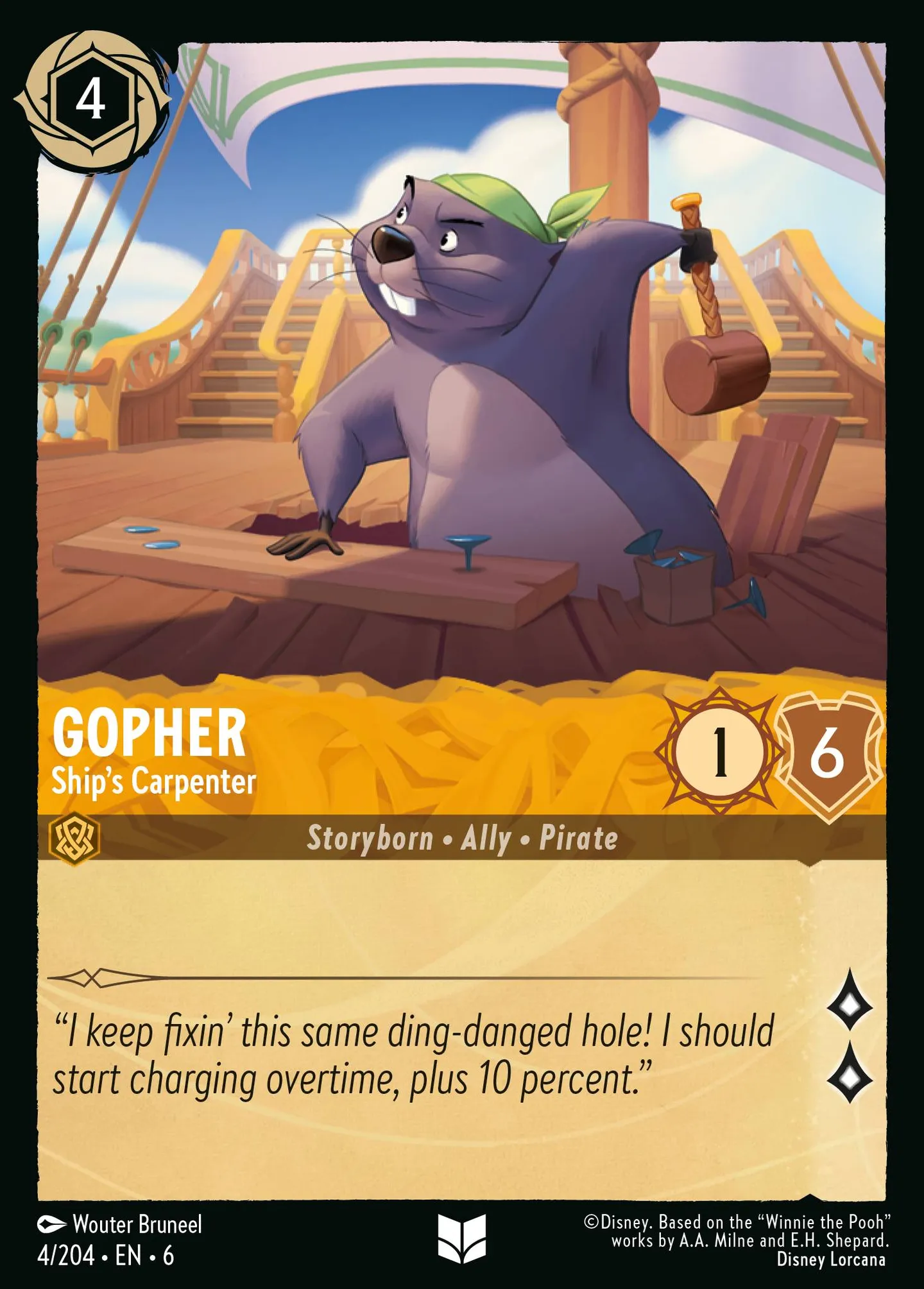 Gopher - Ship's Carpenter — Azurite Sea — Lorcana