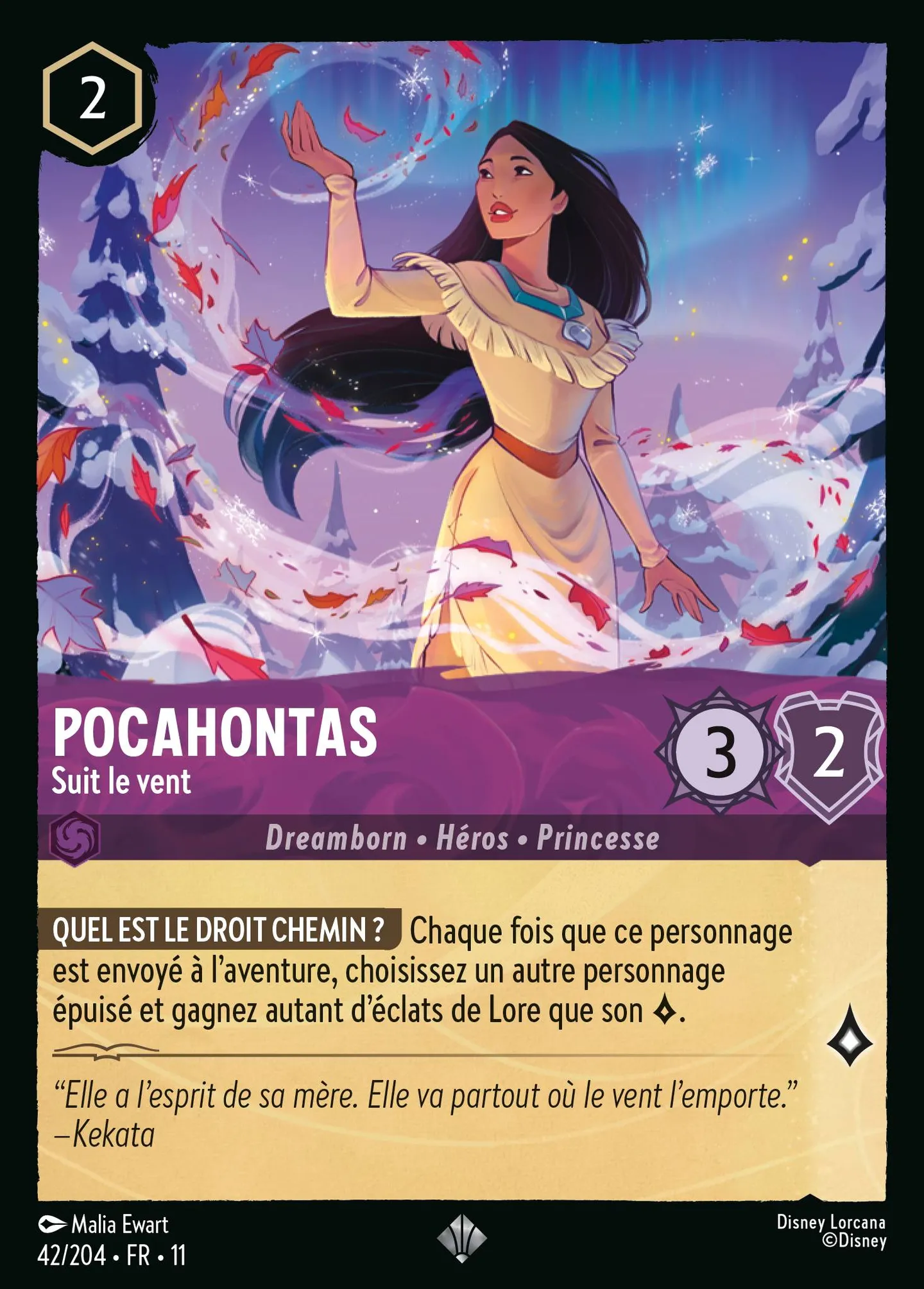 Pocahontas - Suit le vent — Winterspell — Lorcana