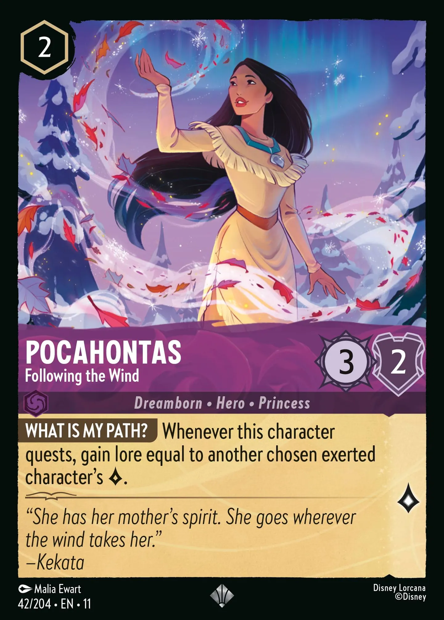 Pocahontas - Following the Wind — Winterspell — Lorcana
