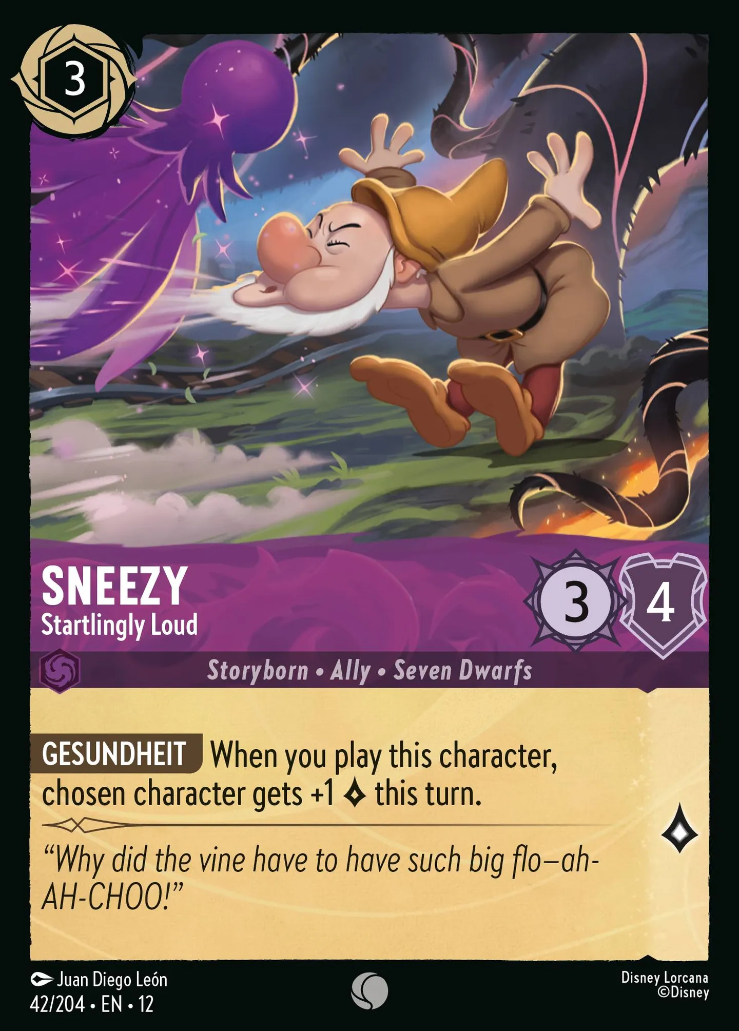 Sneezy - Startlingly Loud — Wilds Unknown — Lorcana