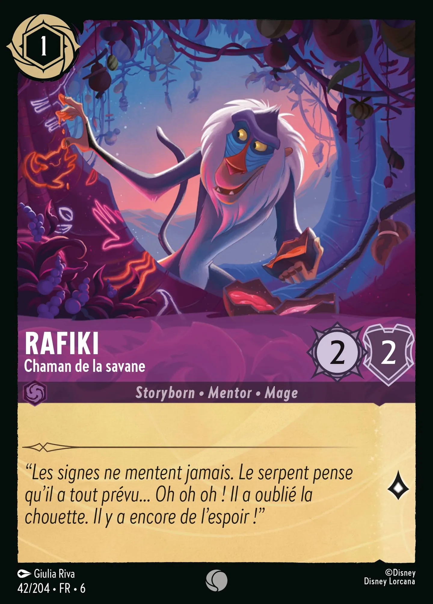 Rafiki - Chaman de la savane — Azurite Sea — Lorcana