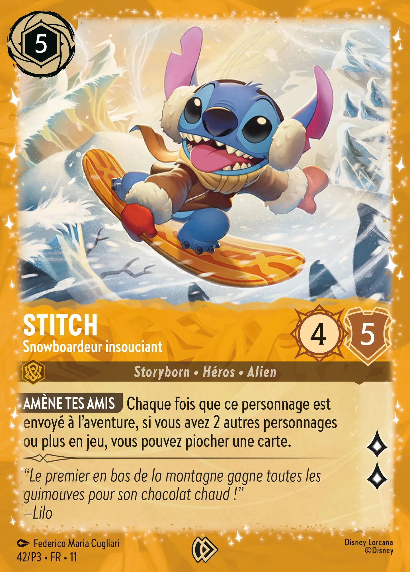 Stitch - Snowboardeur insouciant — Promos - Year 3 — Lorcana