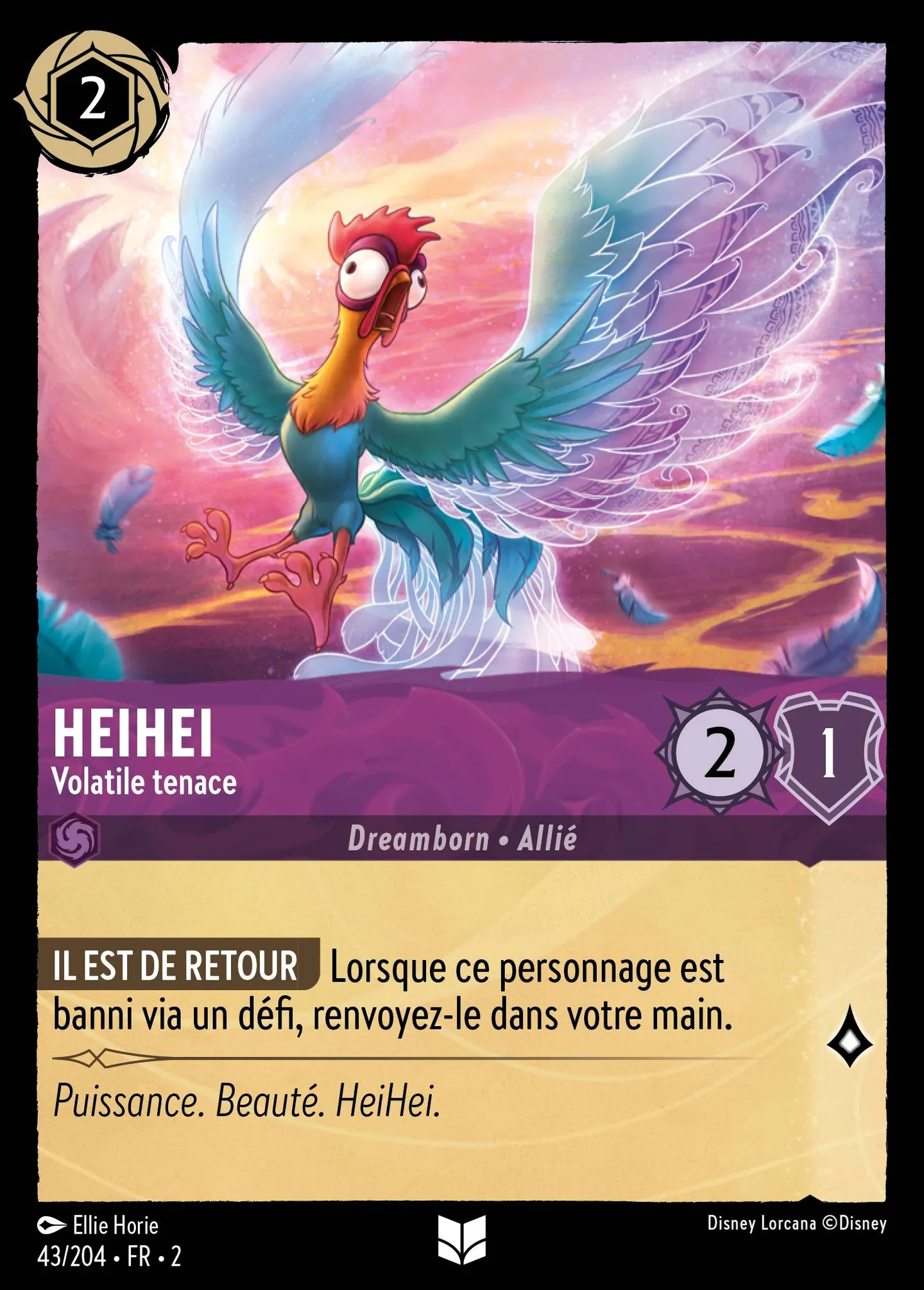 Heihei - Volatile tenace — Rise of the Floodborn — Lorcana