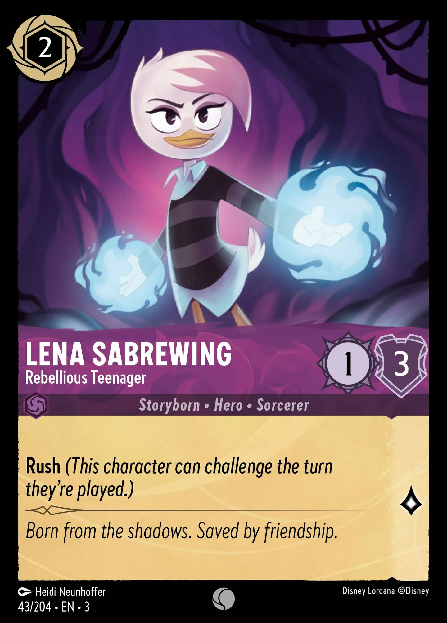Lena Sabrewing - Rebellious Teenager — Into the Inklands — Lorcana