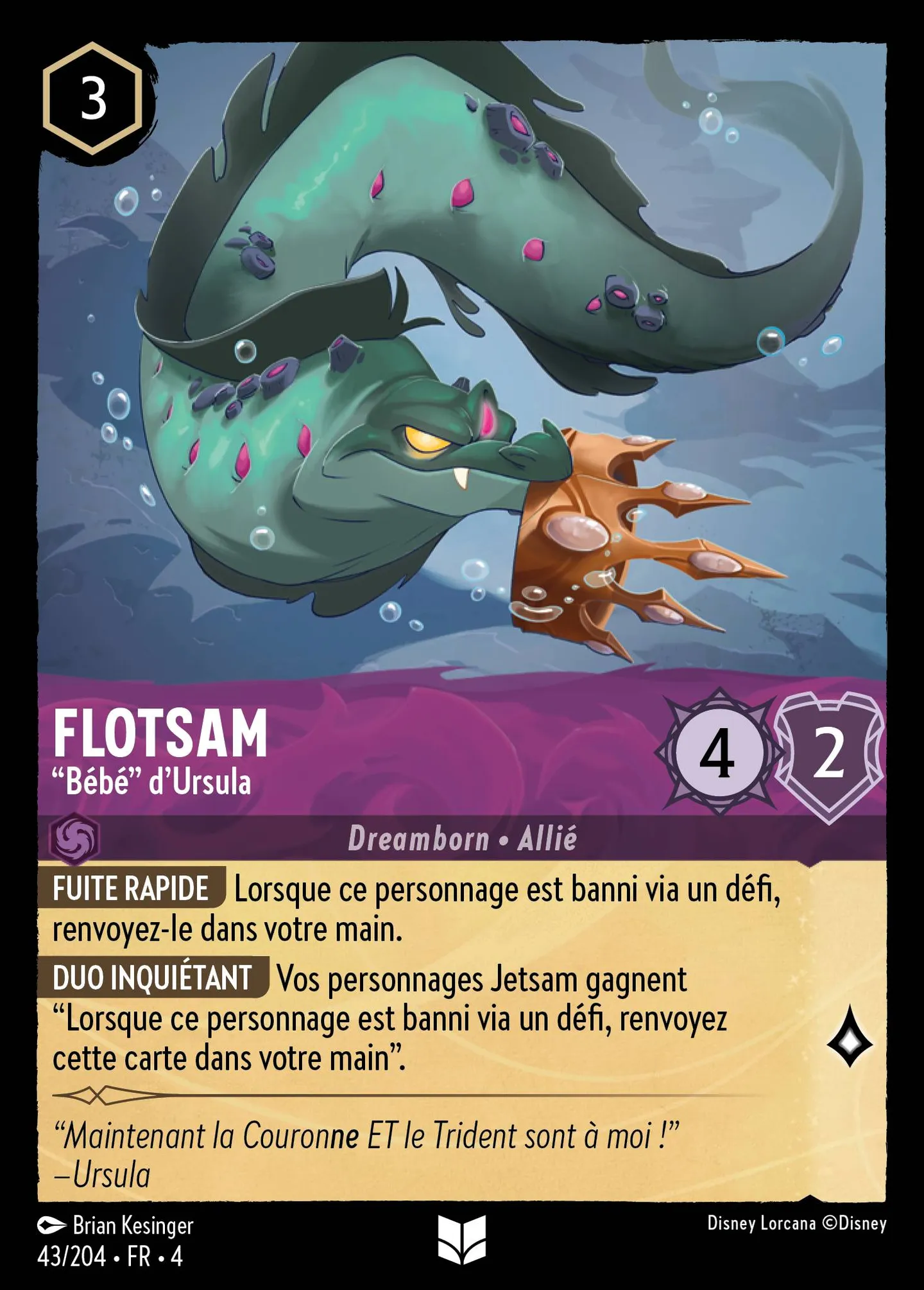 Flotsam - "Bébé" d'Ursula — Ursula's Return — Lorcana